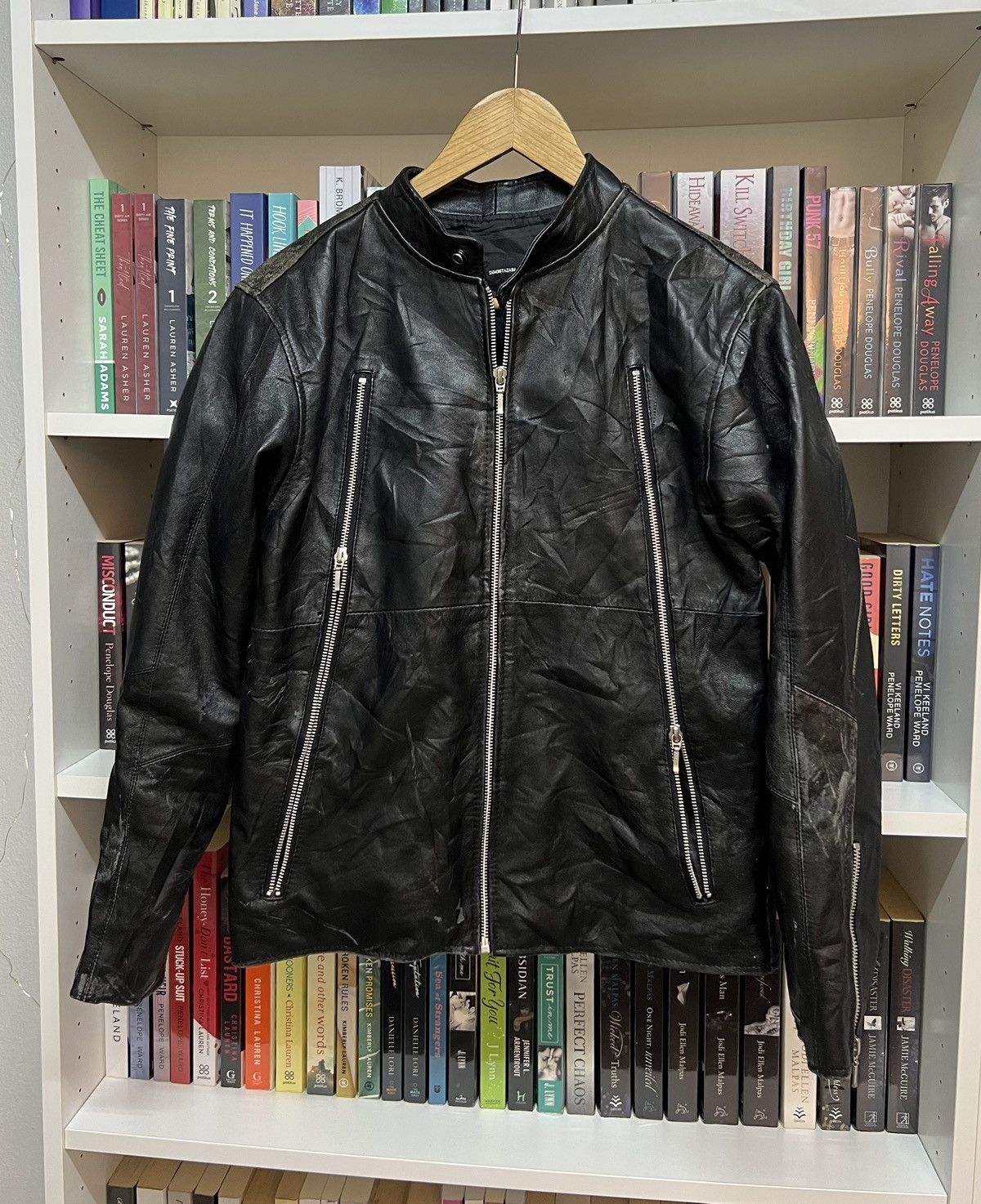 Japanese Brand Shimokitazawa Ringo Japan Racing Leather Jacket 
