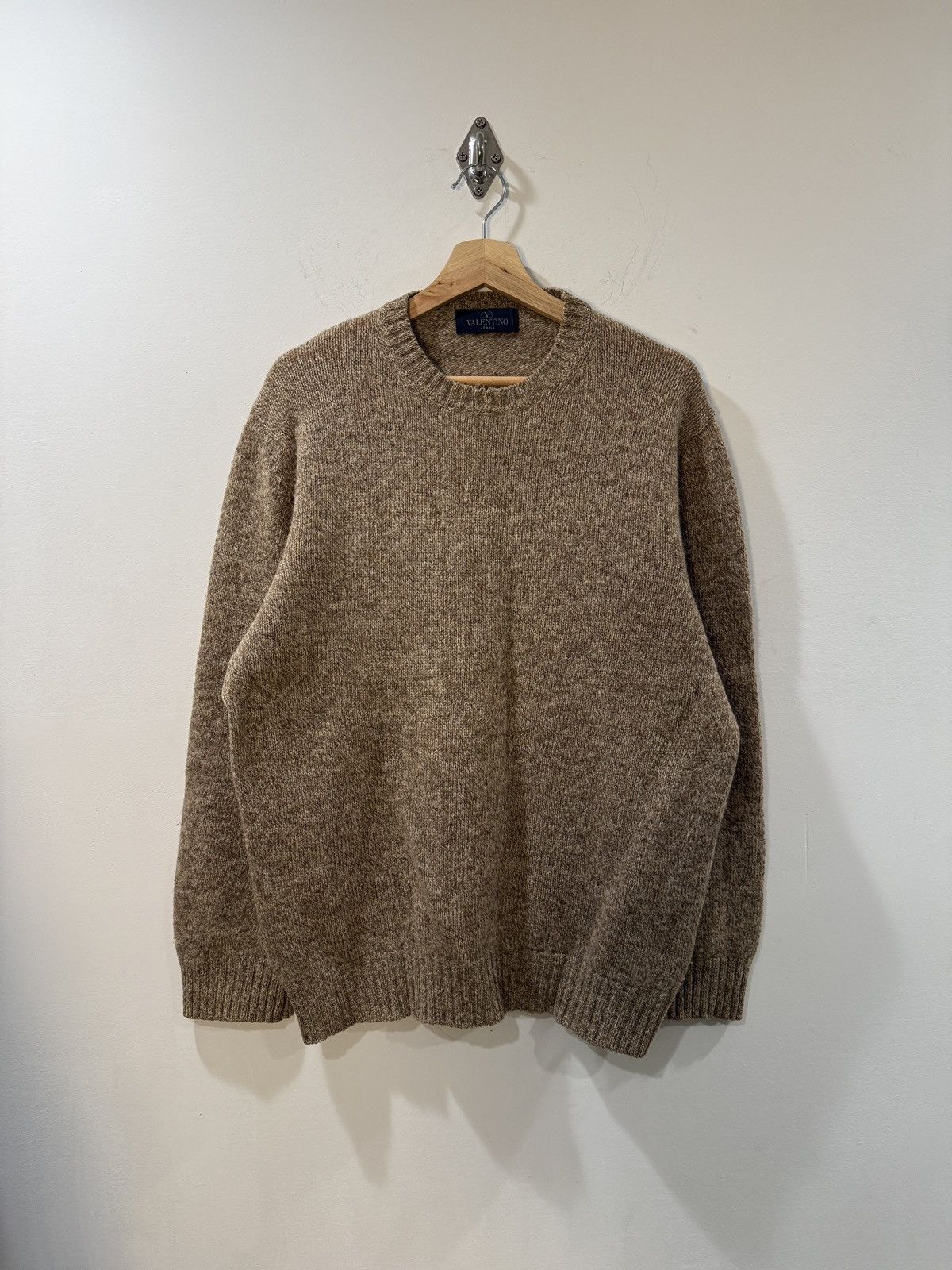 Valentino Vintage Valentino Jeans Brown Wool Knit Sweater Size US L / EU 52-54 / 3 - 1 Thumbnail