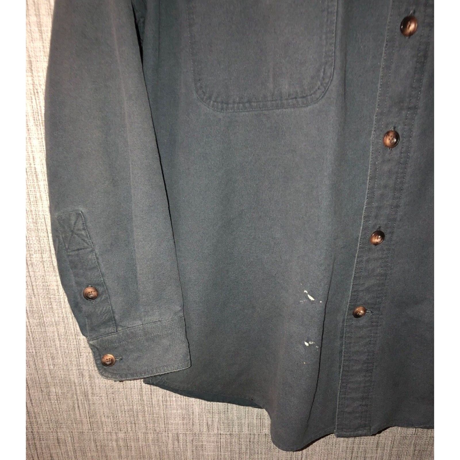 CO VINTAGE Duluth Trading Co Men's Long Sleeve Button-Front Jacket Size Large Gray Clothing Size US L / EU 52-54 / 3 - 3 Thumbnail