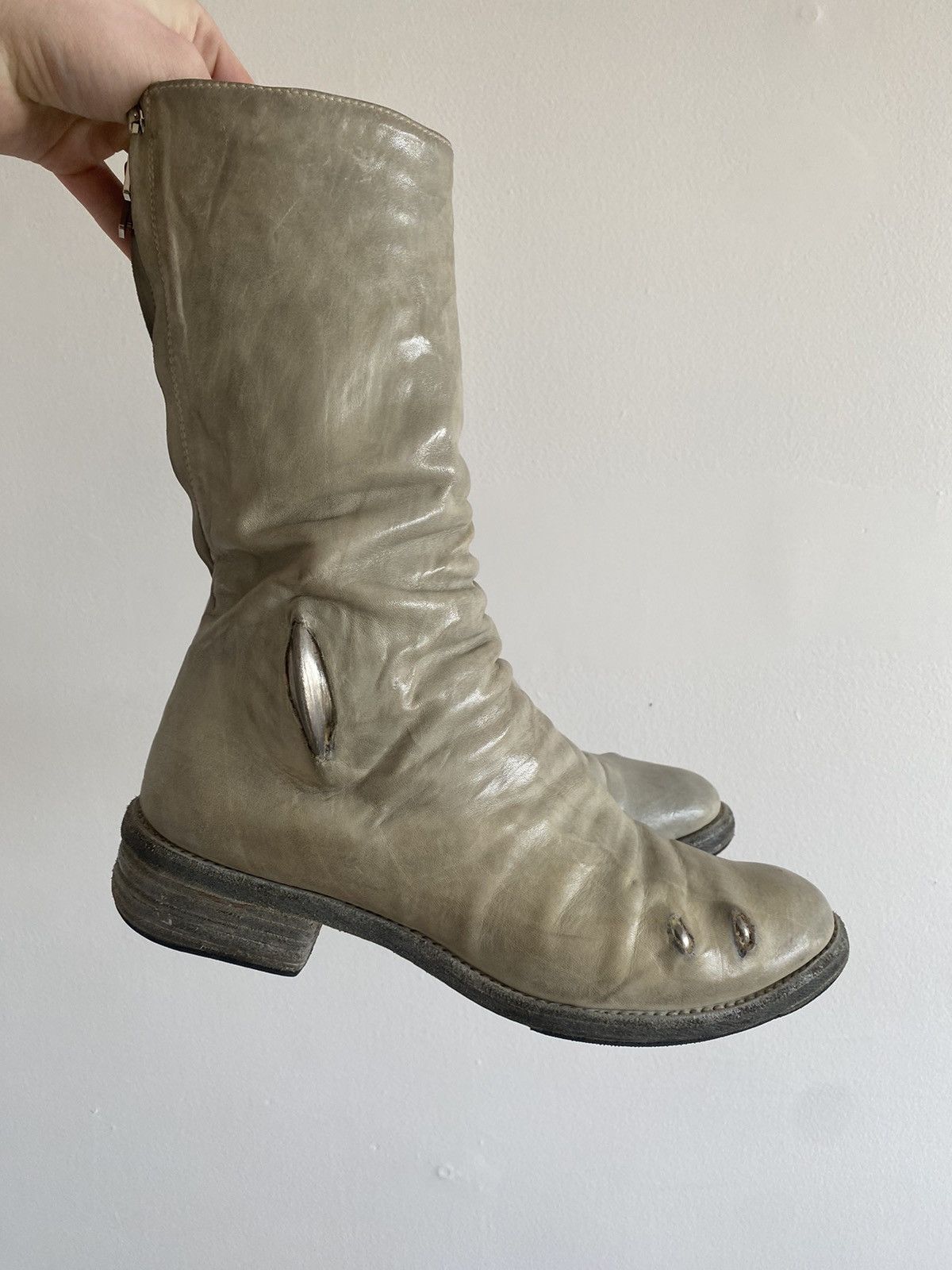 image of Carol Christian Poell Prosthetic One Piece Boots Am/2687P/cors-Ptc/33 in Grey, Men's (Size 9)