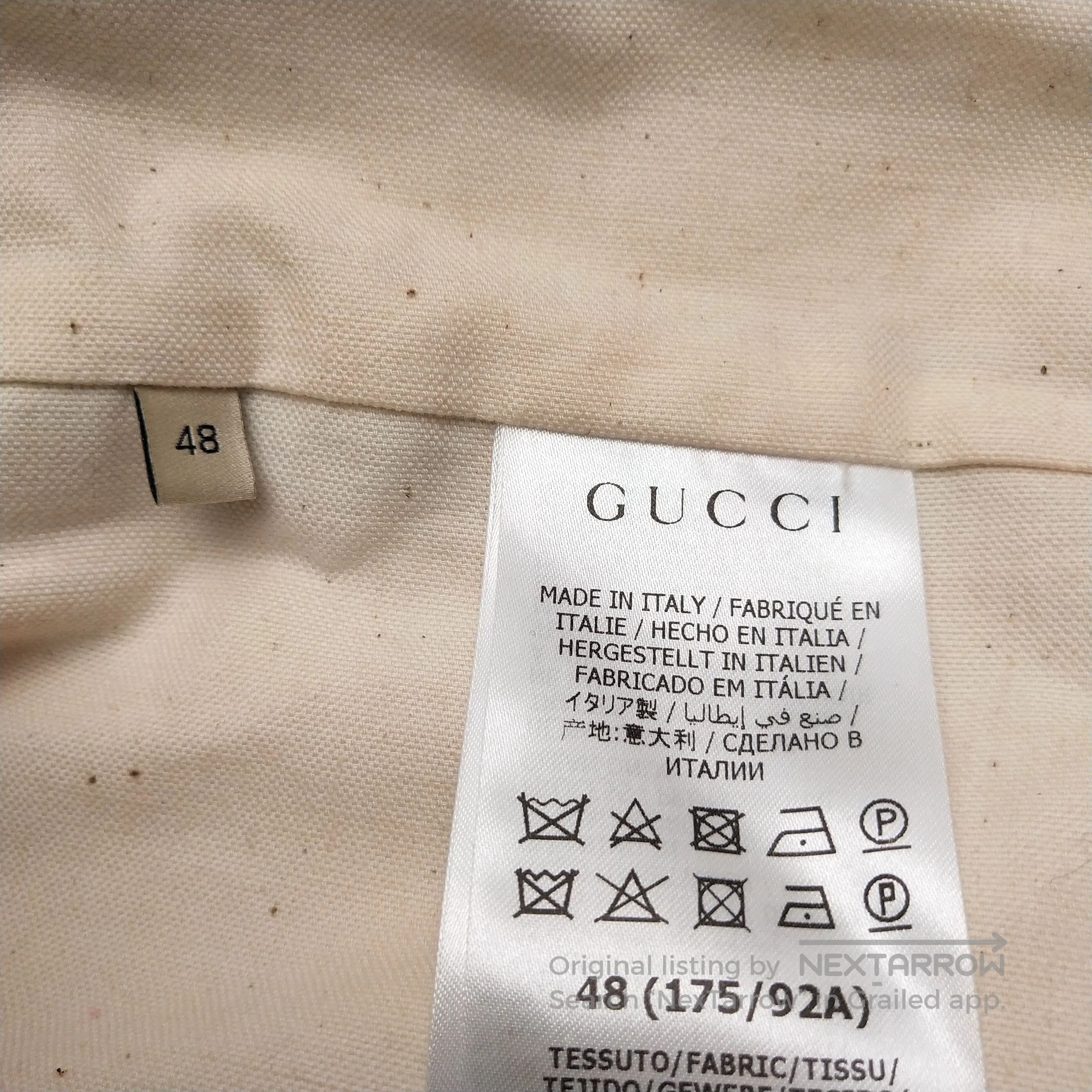 Gucci Gucci Blue Apple Print GG Logo Collared Jacket. Size US M / EU 48-50 / 2 - 6 Thumbnail