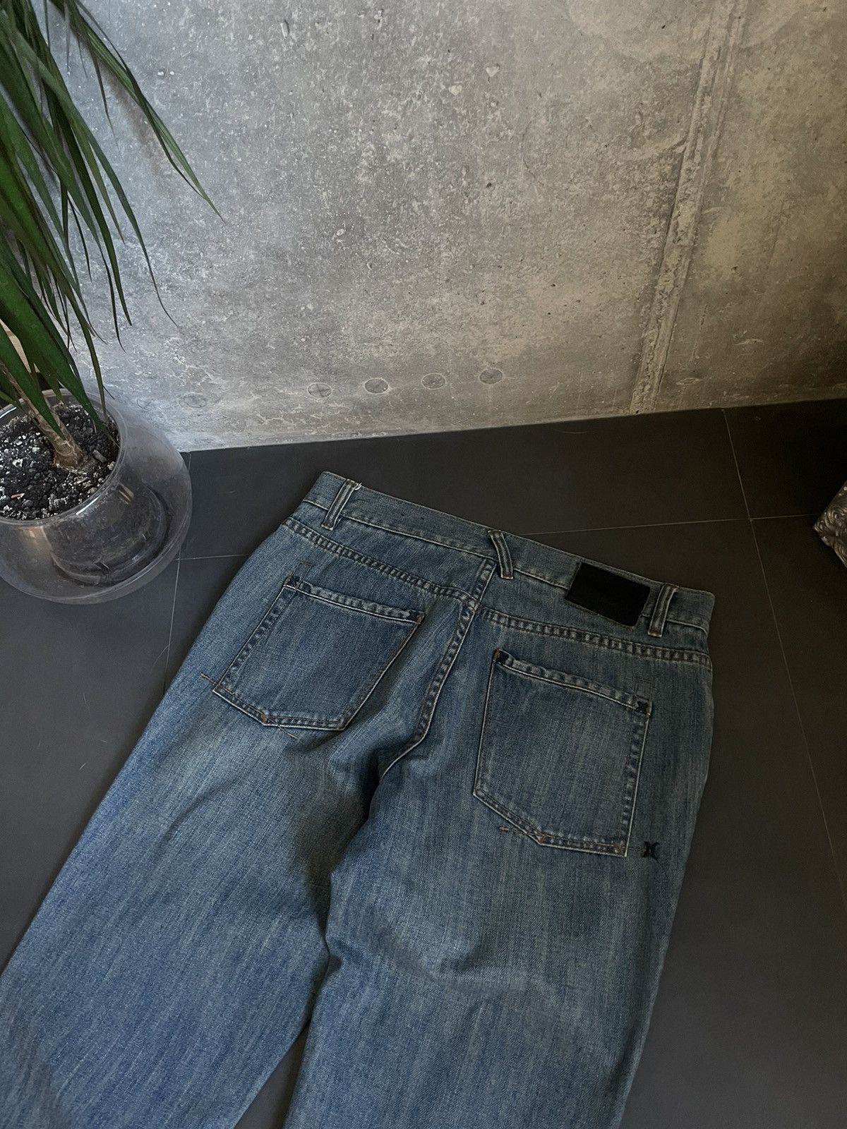 Japanese Brand Vintage Y2K Faded Baggy Skater Cyber Grunge Jeans Balenciaga Size US 33 - 6 Thumbnail