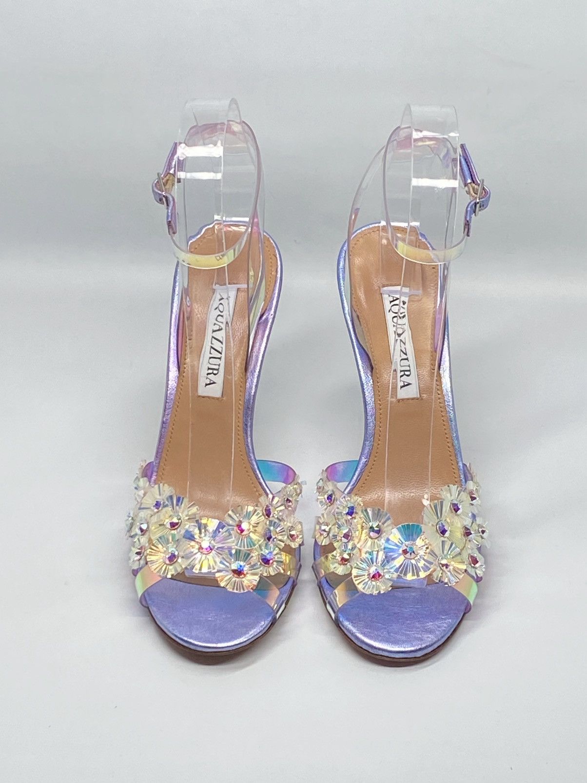 Aquazzura Aquazzura Meteorite PVC Embellished Strappy Sandals size 36 Size US 6 / IT 36 - 3 Thumbnail