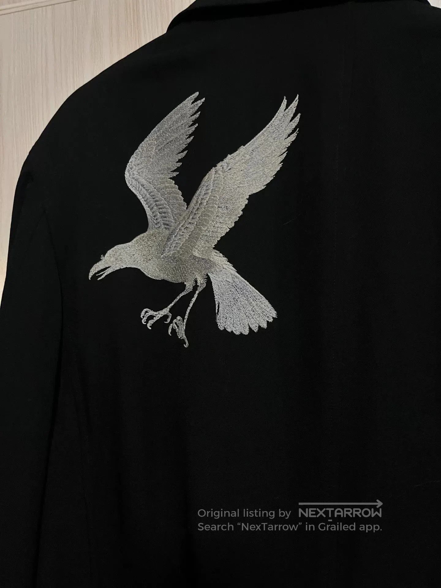 Yohji Yamamoto Yohji Yamamoto Embroidered Raven Jacket. Size XL / US 12-14 / IT 48-50 - 3 Thumbnail