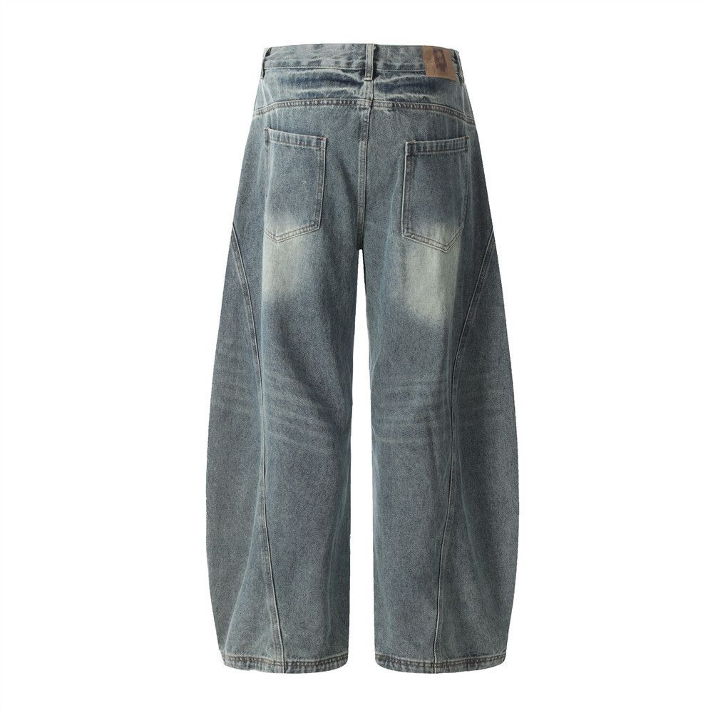 Japanese Brand × Vintage American retro washed workwear patchwork scimitar jeans Size US 32 / EU 48 - 3 Thumbnail