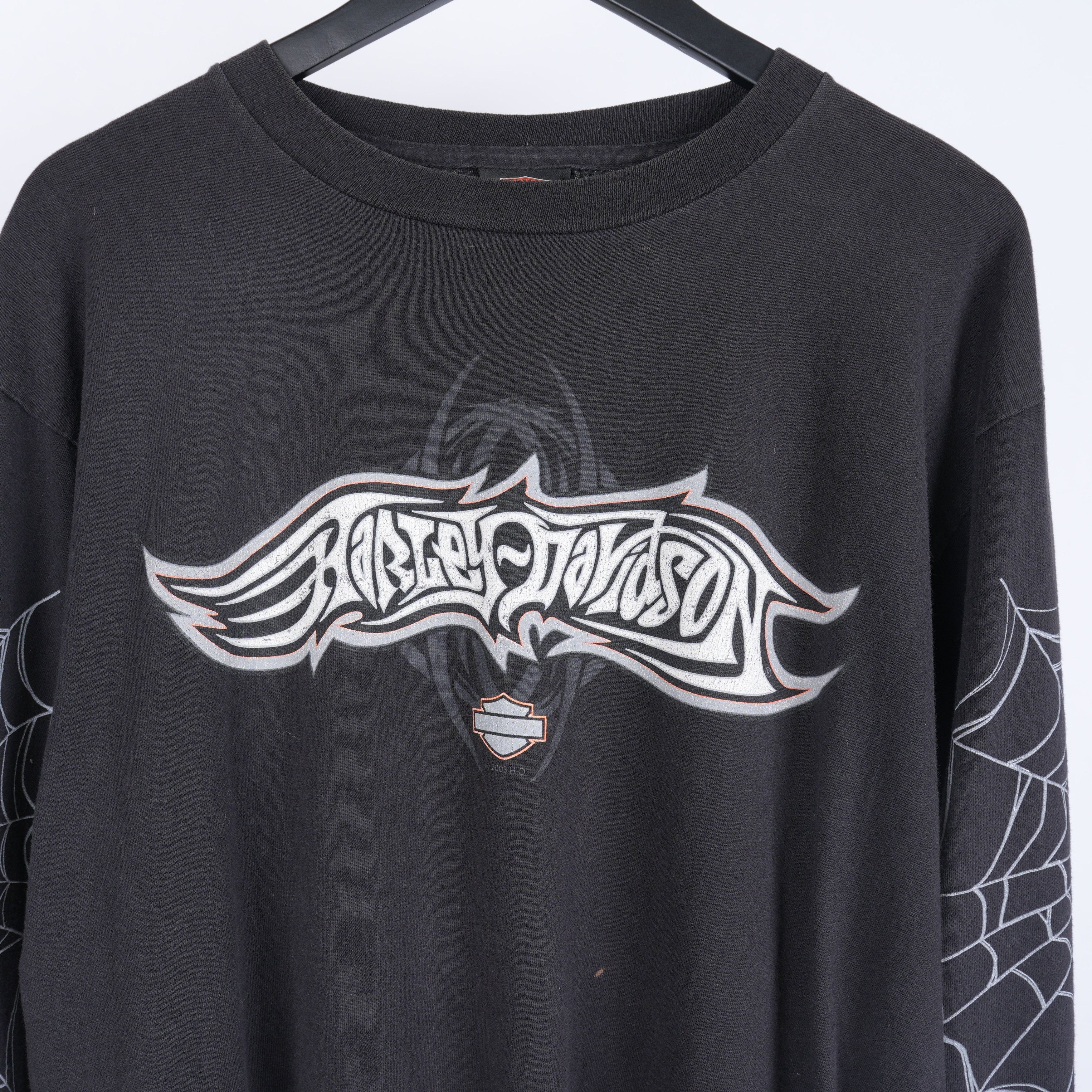 Vintage VINTAGE HARLEY DAVIDSON SPIDER LONG SLEEVE T-SHIRT Size US L / EU 52-54 / 3 - 3 Thumbnail