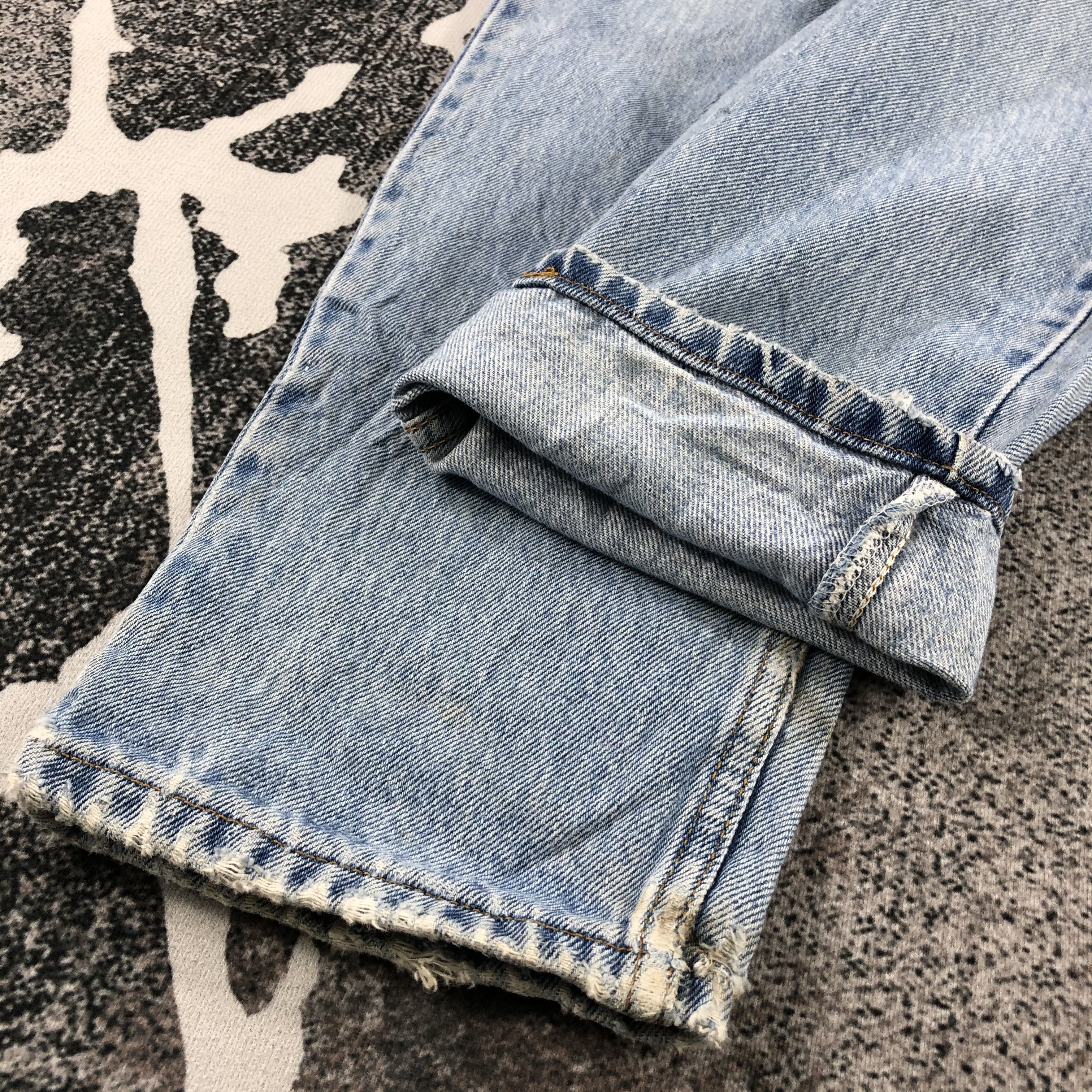 Levi's Vintage Levi's 550 Jeans Distress Orange Tab Denim KJ897 Size US 31 - 7 Thumbnail
