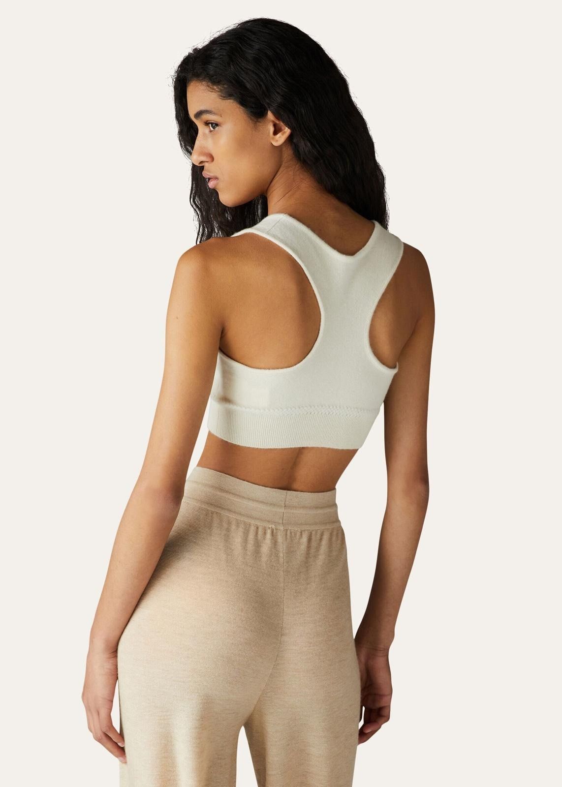 Loro Piana o1srvl11e1125 FAN1851 Cocooning Crop Top in White Size L / US 10 / IT 46 - 4 Thumbnail