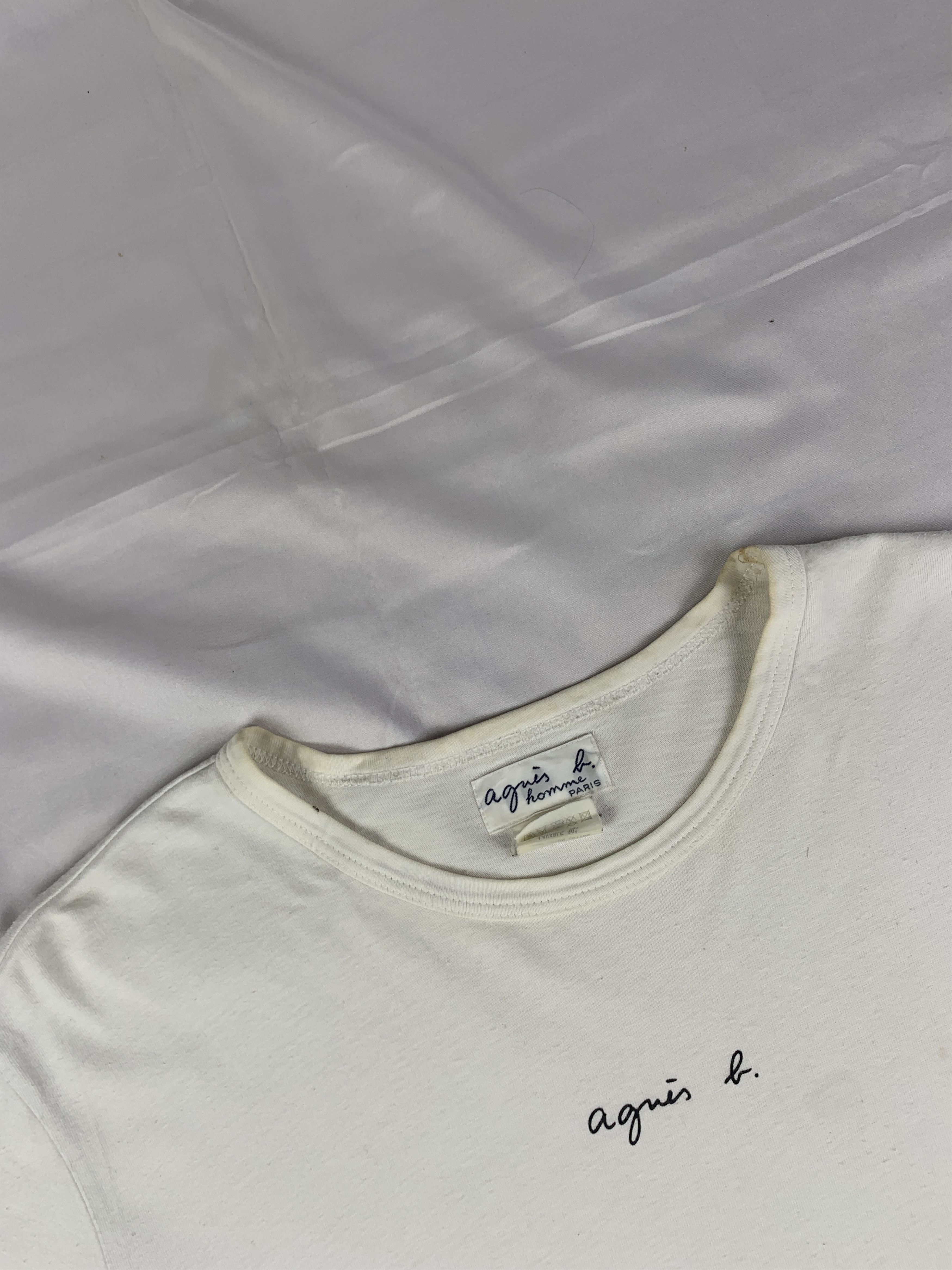 agnes b. 2000s agnes B Homme White Longsleeve (M to L) Size M / US 6-8 / IT 42-44 - 4 Thumbnail