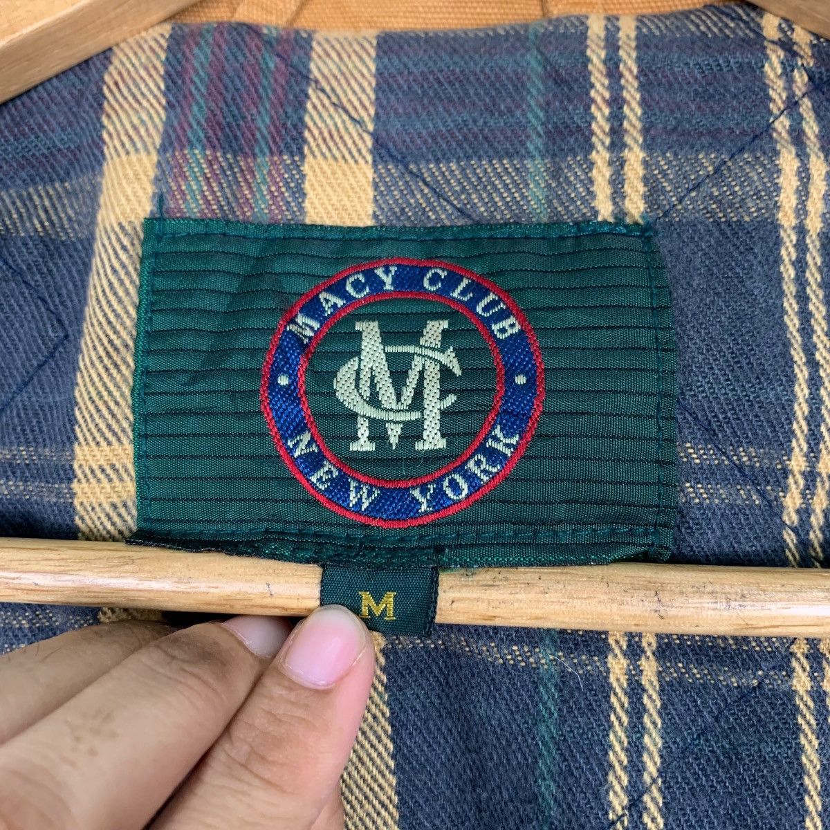Vintage MACY CLUB New York Tartan Lined Chore Jacket #1050-C47 Size US M / EU 48-50 / 2 - 15 Thumbnail