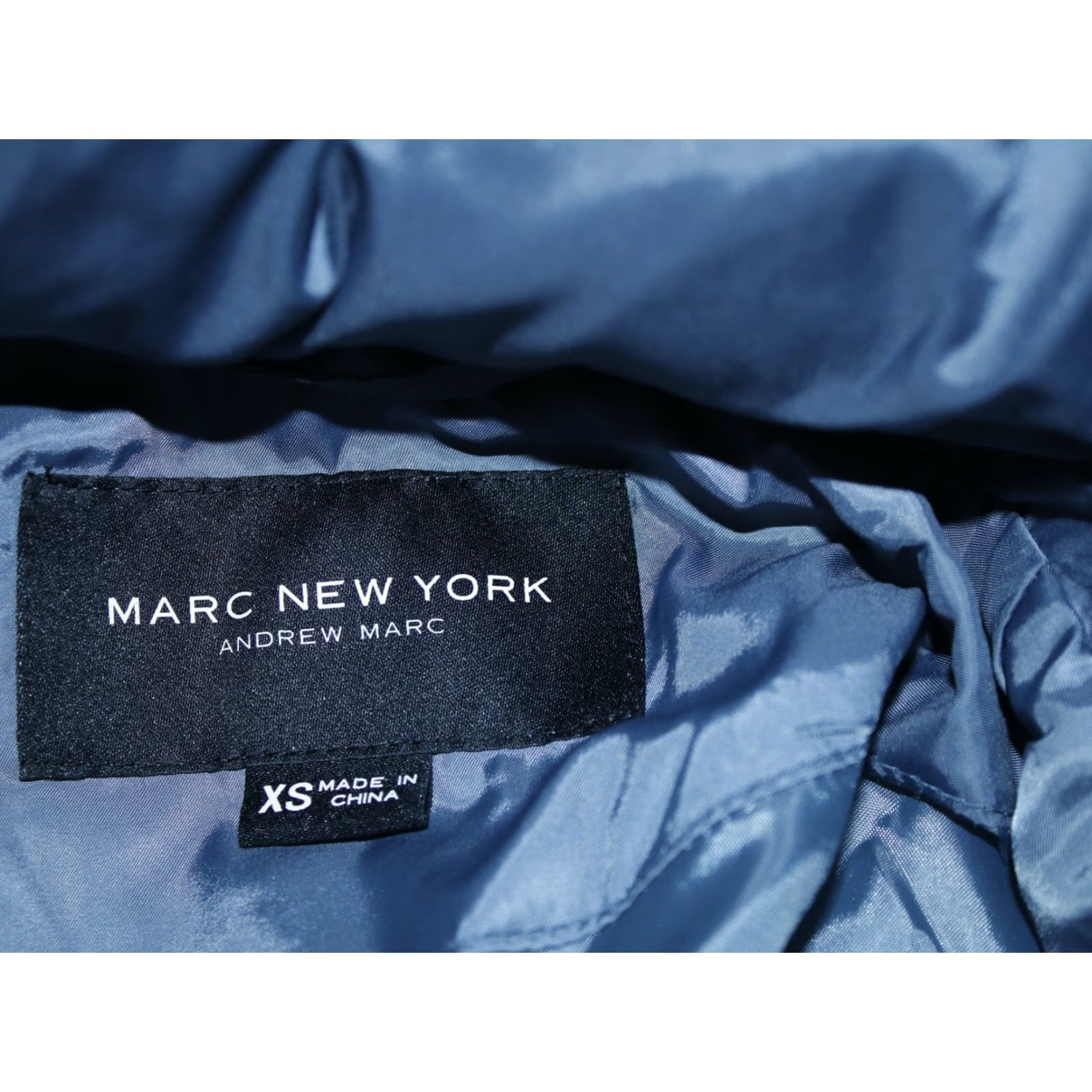 Vintage VINTAGE Marc New York Winter Coat Detachable Fur Hood Steel Blue Women's XS Down Quilted 35" Pillow Collar Grey Trim Zipper Button US A Seller Mens? Size XS / US 0-2 / IT 36-38 - 6 Thumbnail