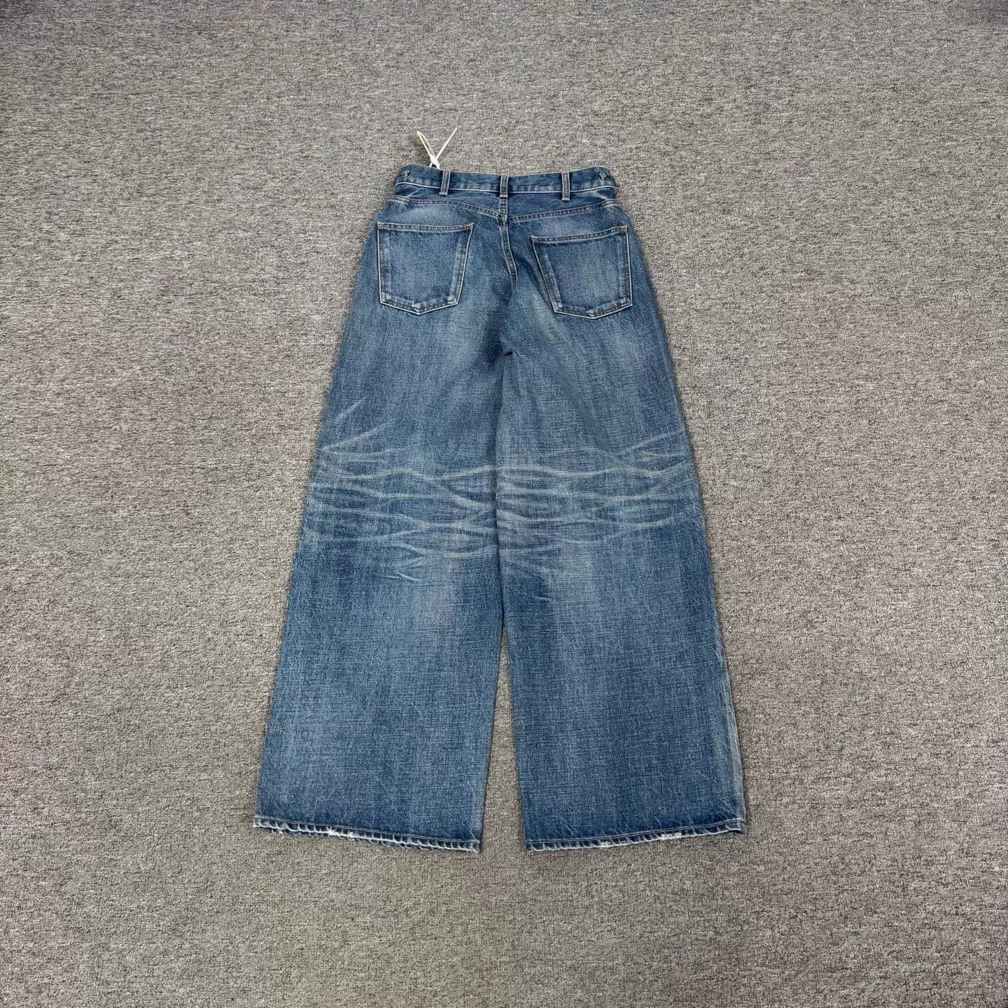 Celine Celine Arc Heart Metallic Chain Washed WideLeg Jeans 29 99N Size 29" - 2 Thumbnail