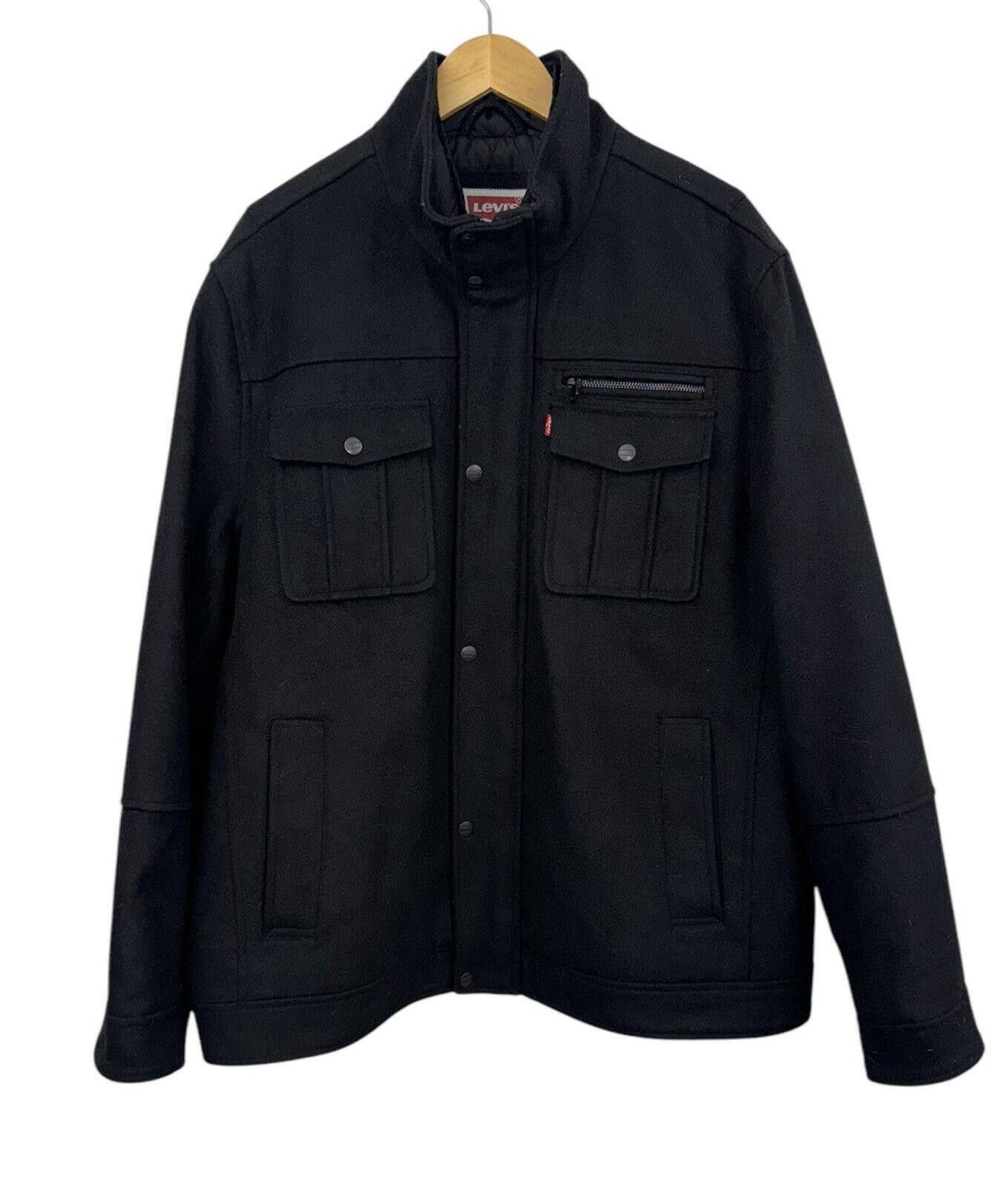 Levi's Levi’s Black Cotton Twill Full Zip Jacket with Quilted 2XL Size US XXL / EU 58 / 5 - 1 Thumbnail