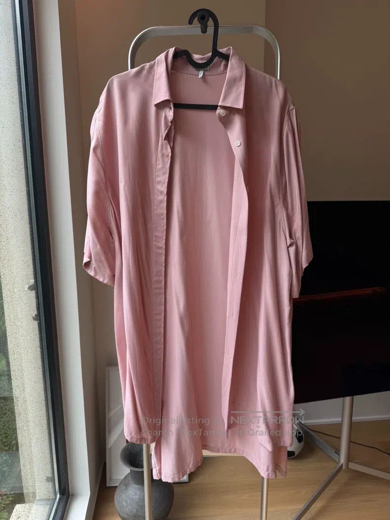 Loewe Loewe Nude Pink Shirt Dress with Subtle Gloss Size XS / US 0-2 / IT 36-38 - 1 Thumbnail