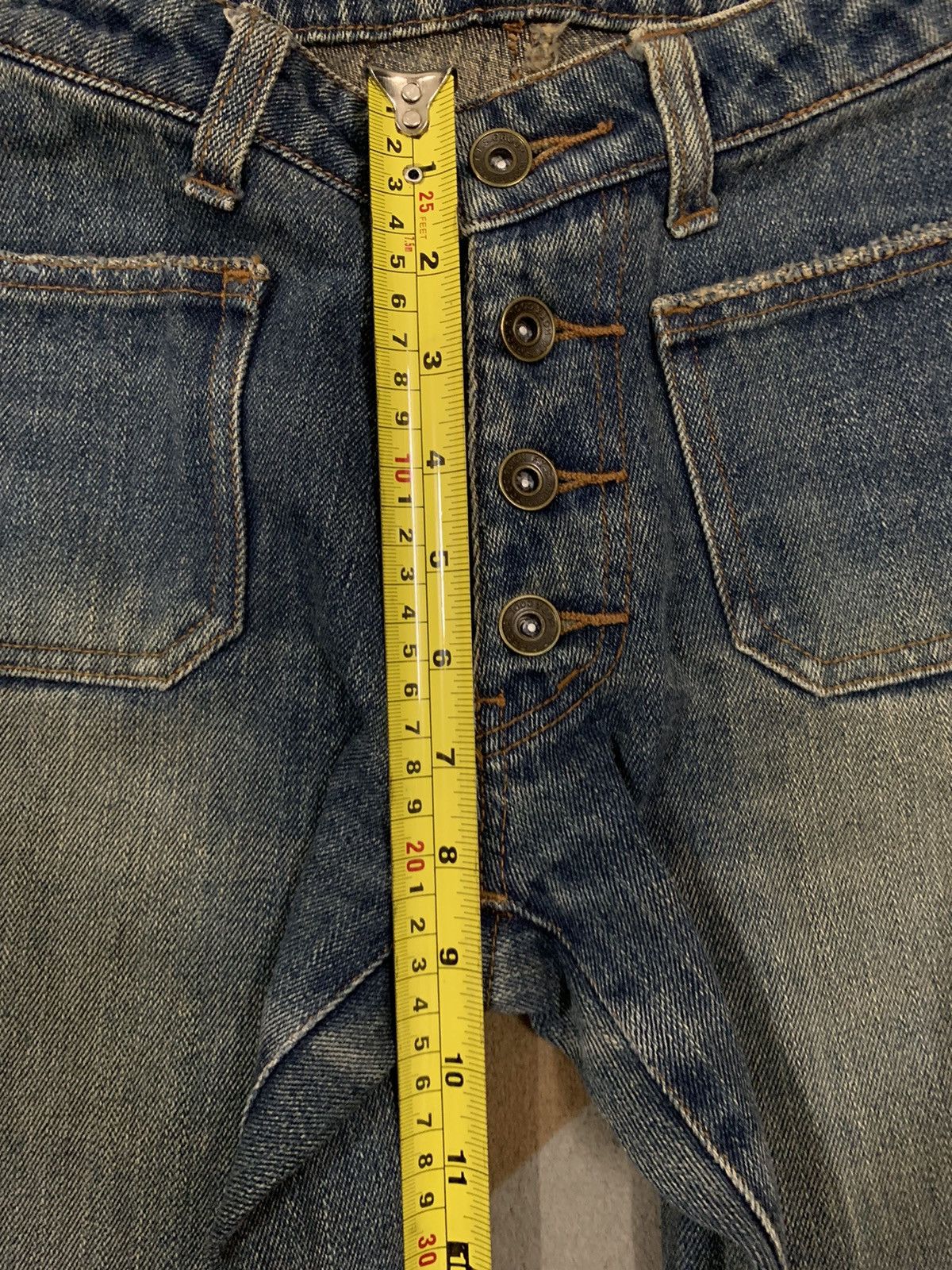 Le Grande Bleu (L.G.B.) Vintage Japanese Brand Mud Wash Flare Bell Bottom Jeans Size 27" / US 4 / IT 40 - 17 Thumbnail