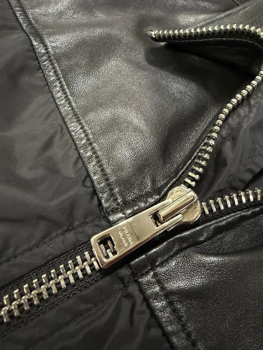 Prada SS2013 Prada Black Hybrid Leather Nylon Jacket Size US M / EU 48-50 / 2 - 8 Thumbnail