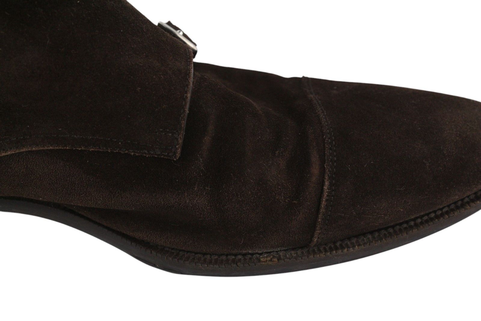 Suitsupply EU44 Brown Suede Leather Square Toe Monk Shoes 83576 Size US 11 / EU 44 - 14 Thumbnail