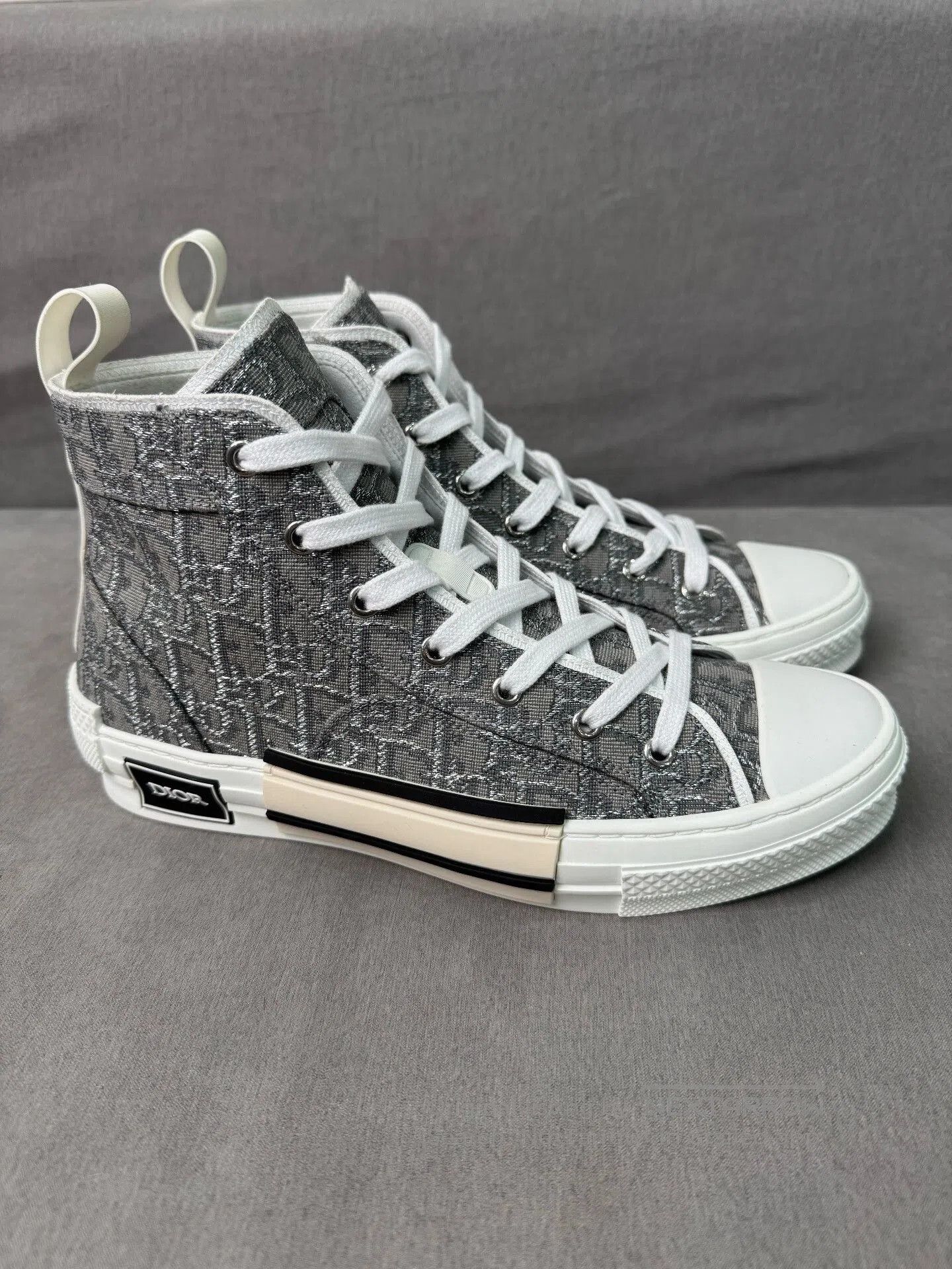Dior Dior B23 Gray Canvas High. Size US 8.5 / EU 41-42 - 2 Thumbnail