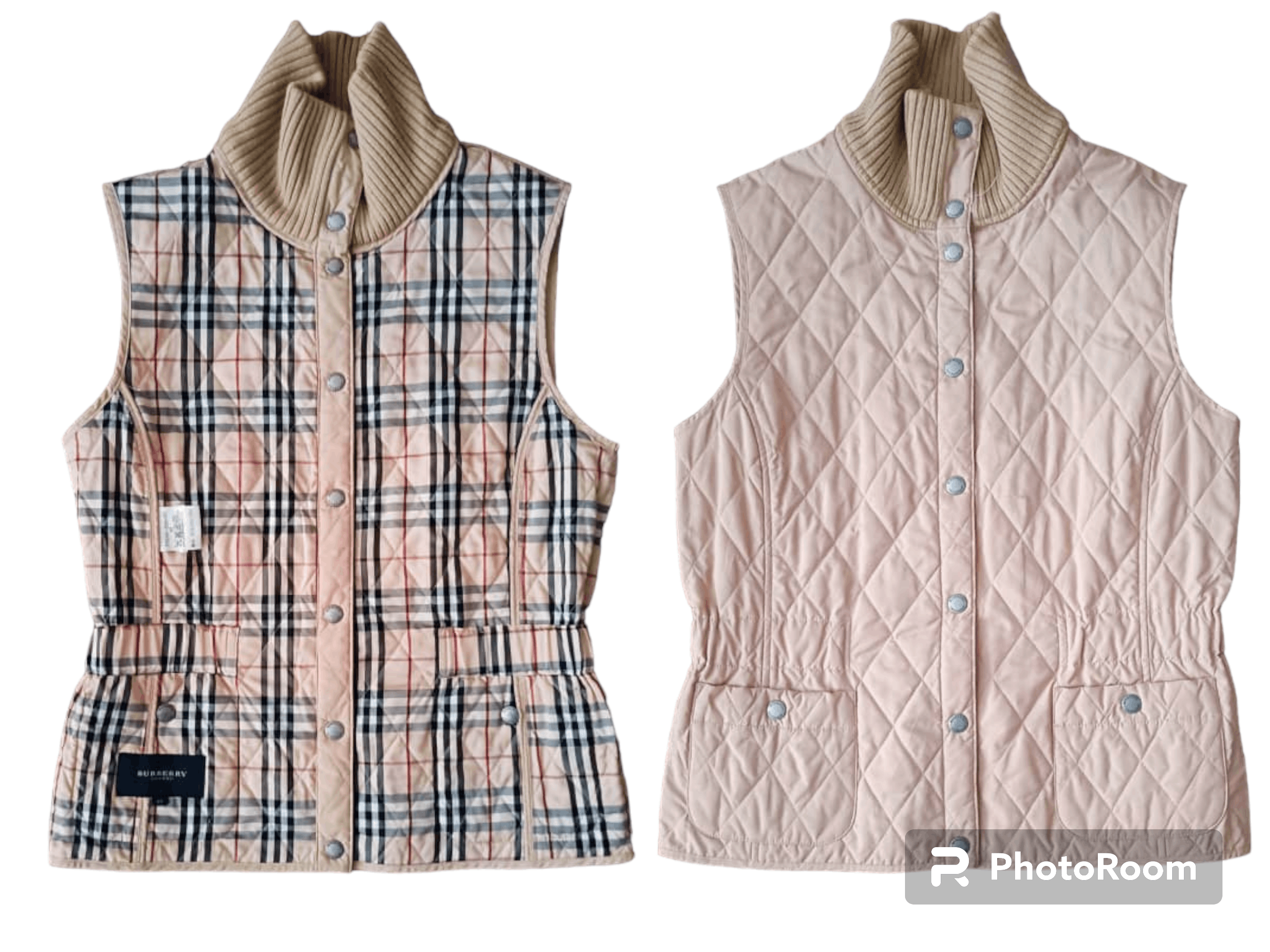 image of Vintage Burberrys Nova Checked Vest Riversible in Peach, Men's (Size Small)