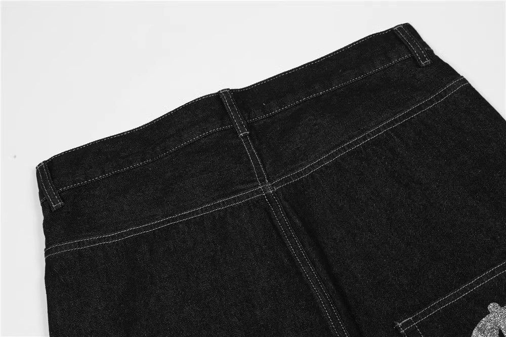 Japanese Brand Dollar print men's high street casual jeans y2k Size US 32 / EU 48 - 4 Thumbnail
