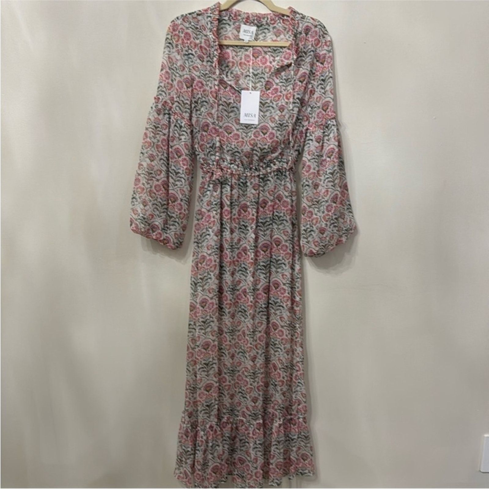 MISA Los Angeles NWT MISA Los Angeles $390 Amata Pink Cottage Dress XS Size XS / US 0-2 / IT 36-38 - 7 Thumbnail