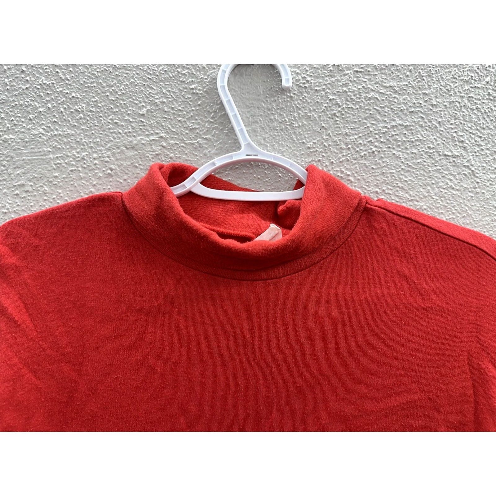 Vintage Womens Unbranded Red Long Sleeve Turtleneck Shirt Size Medium Size M / US 6-8 / IT 42-44 - 2 Thumbnail