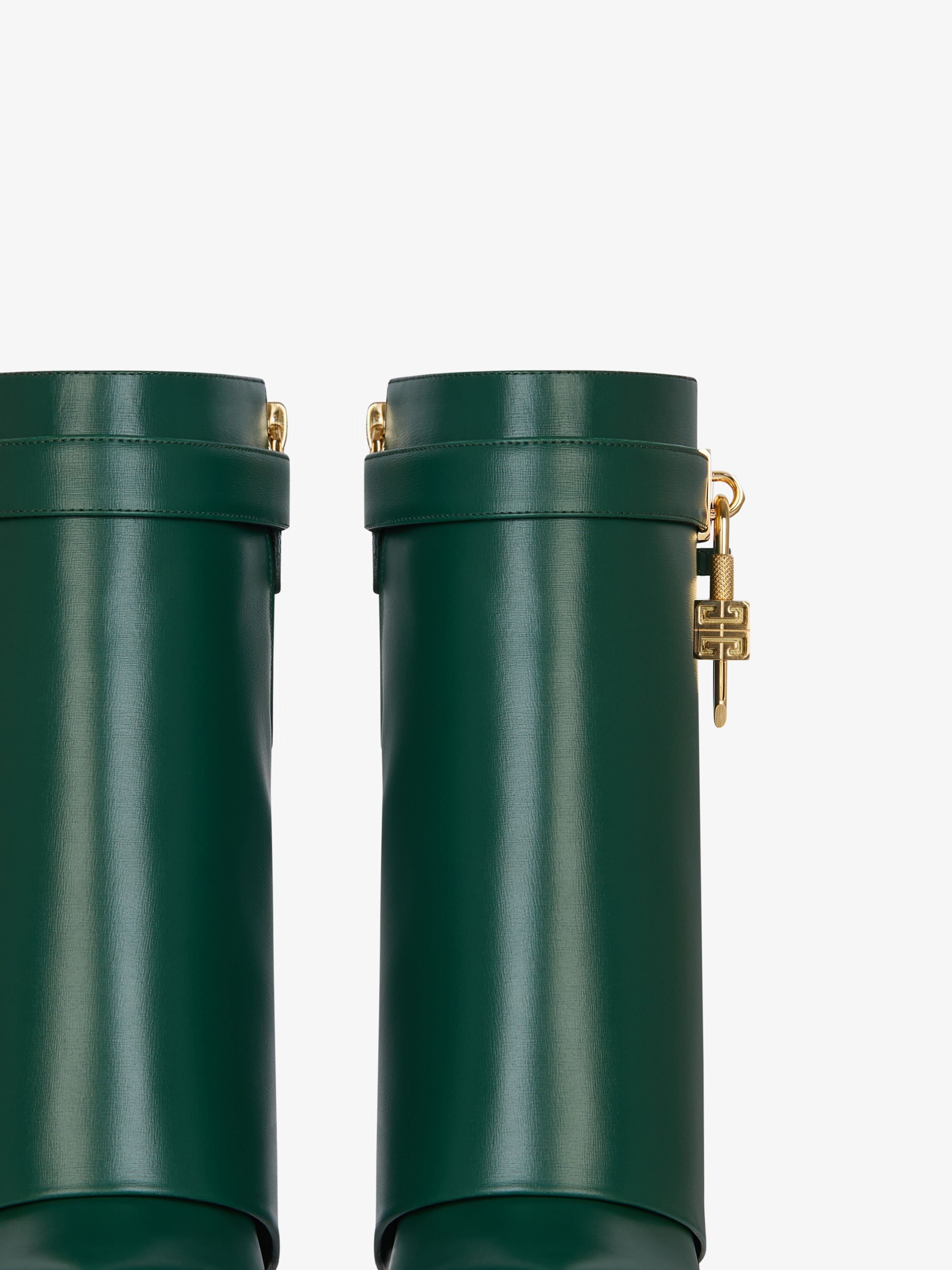 Givenchy o1srvl11e0525 Shark Lock Ankle Boots 90mm in Emerald Green Size US 8 / IT 38 - 5 Thumbnail