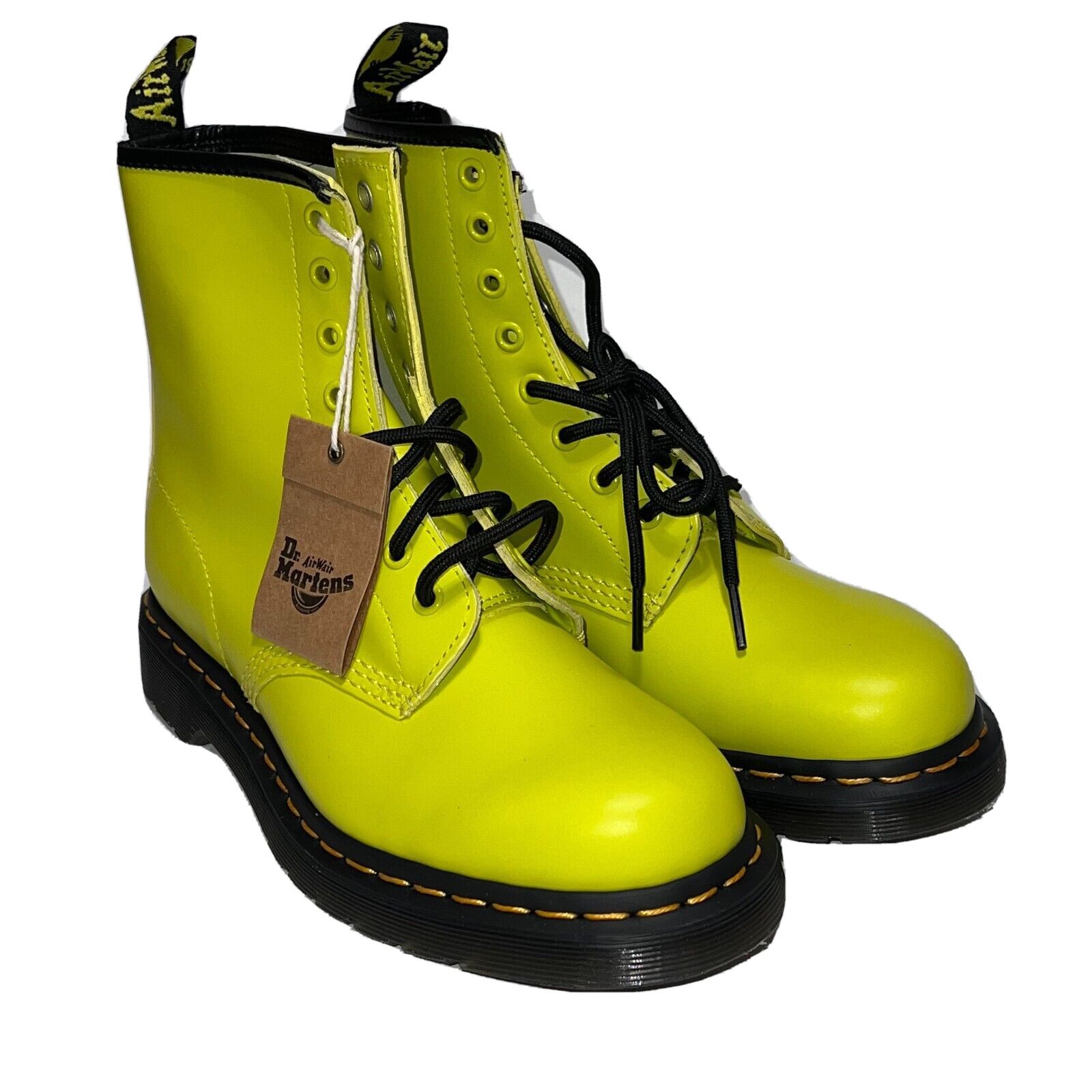 Dr. Martens Dr Martens 1460 8 Eye Combat Boots Yellow Women's Size 7 Size US 7 / IT 37 - 2 Thumbnail