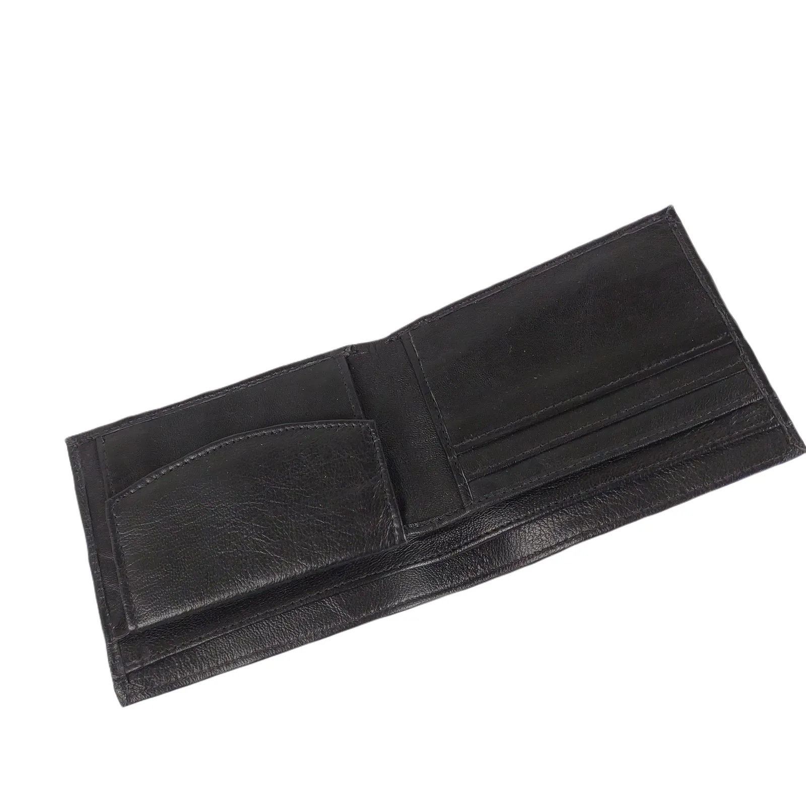 Liberty Liberty Eelskin Genuine Leather Men's Bi-Fold Black Wallet Size ONE SIZE - 4 Thumbnail