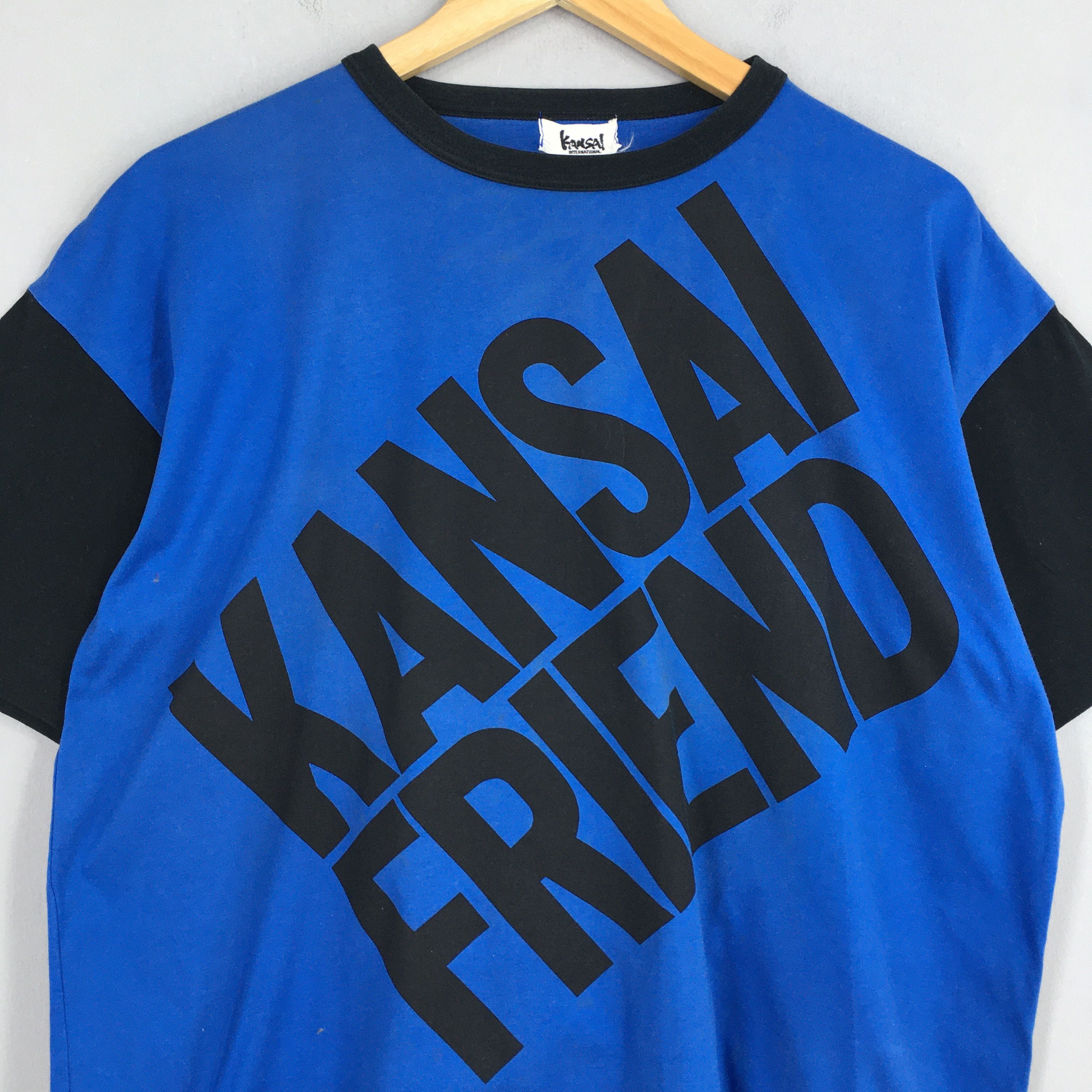 Japanese Brand × Kansai Yamamoto × Vintage 90's Kansai Yamamoto Friend Raijin Japanese T shirt Medium Size US M / EU 48-50 / 2 - 2 Thumbnail