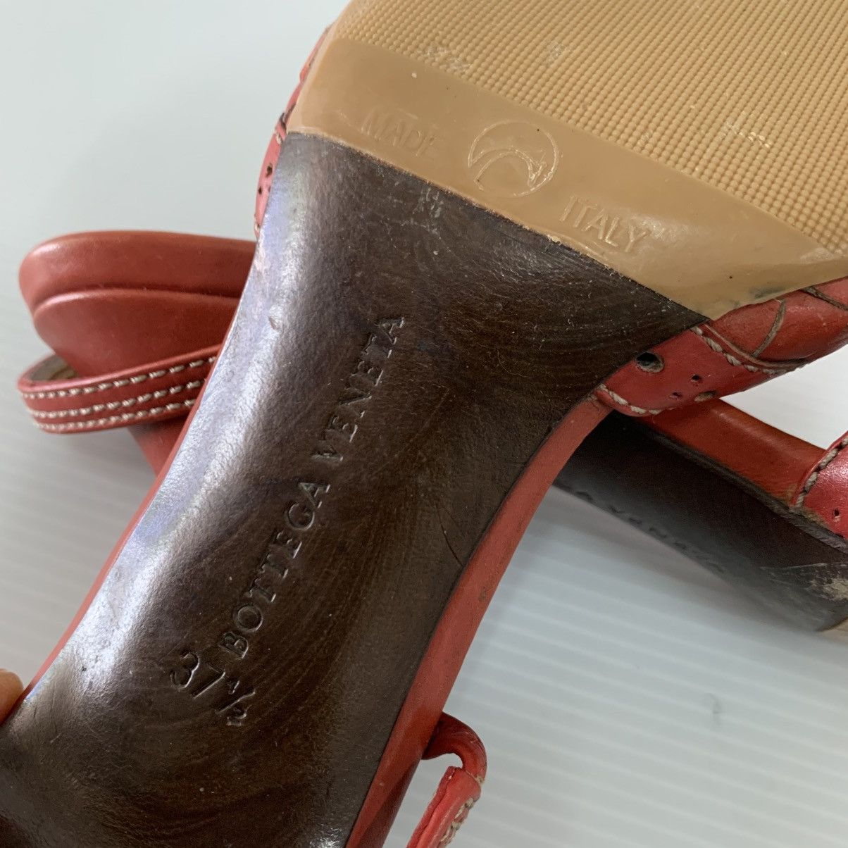 Bottega Veneta Bottega Veneta Leather Heels Size US 7.5 / IT 37.5 - 8 Thumbnail