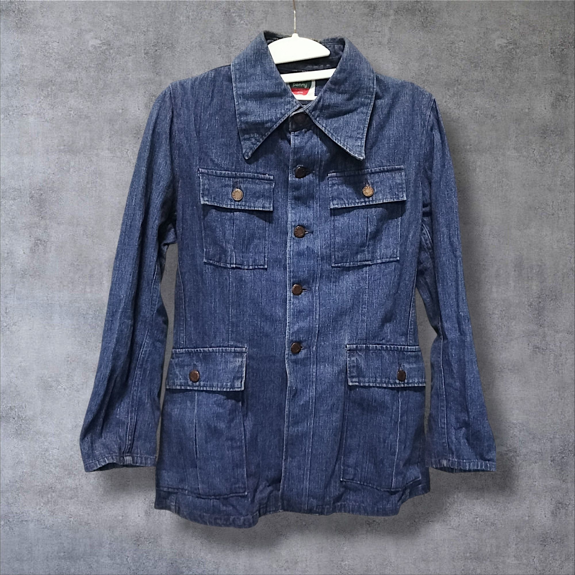 Vintage 70s Rox Penny Denim Jacket Fashion Rockstar Size M / US 6-8 / IT 42-44 - 1 Thumbnail