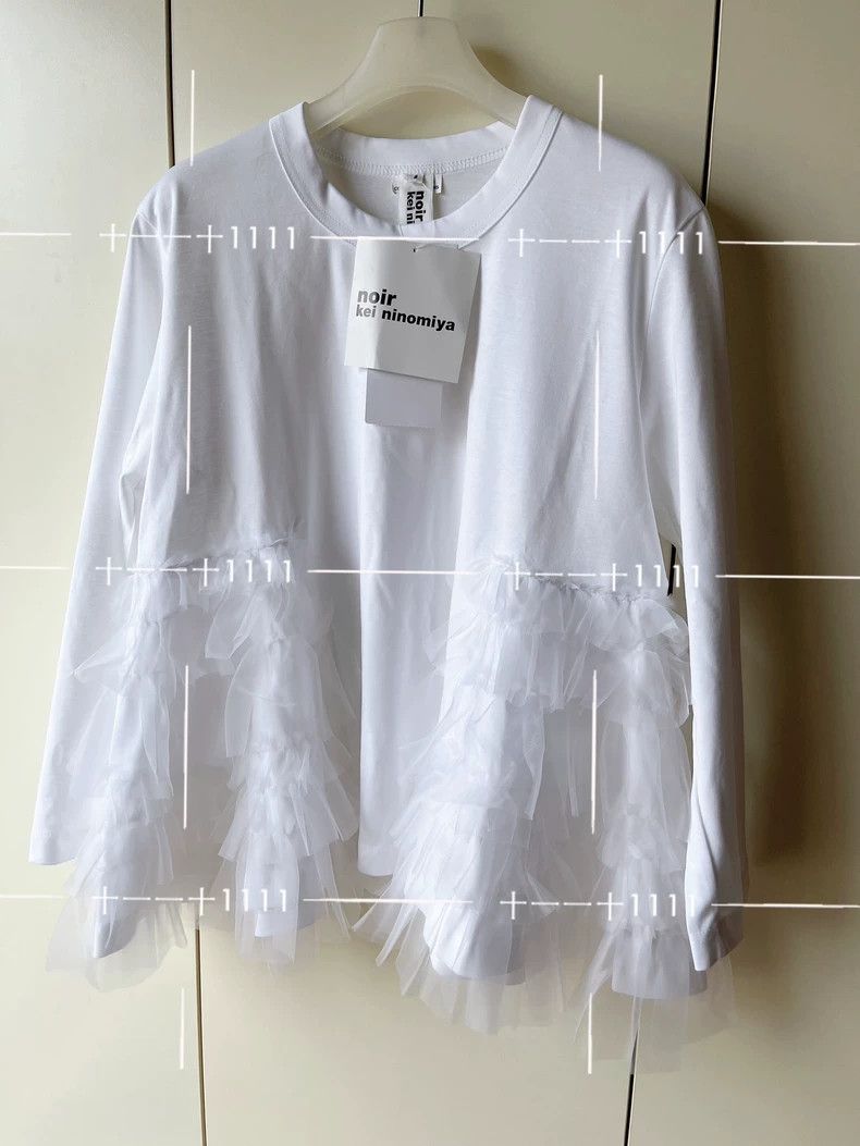 Comme des Garcons Comme Des Garcons Long sleeve T-shirt with cotton trim pan Size S / US 4 / IT 40 - 4 Thumbnail