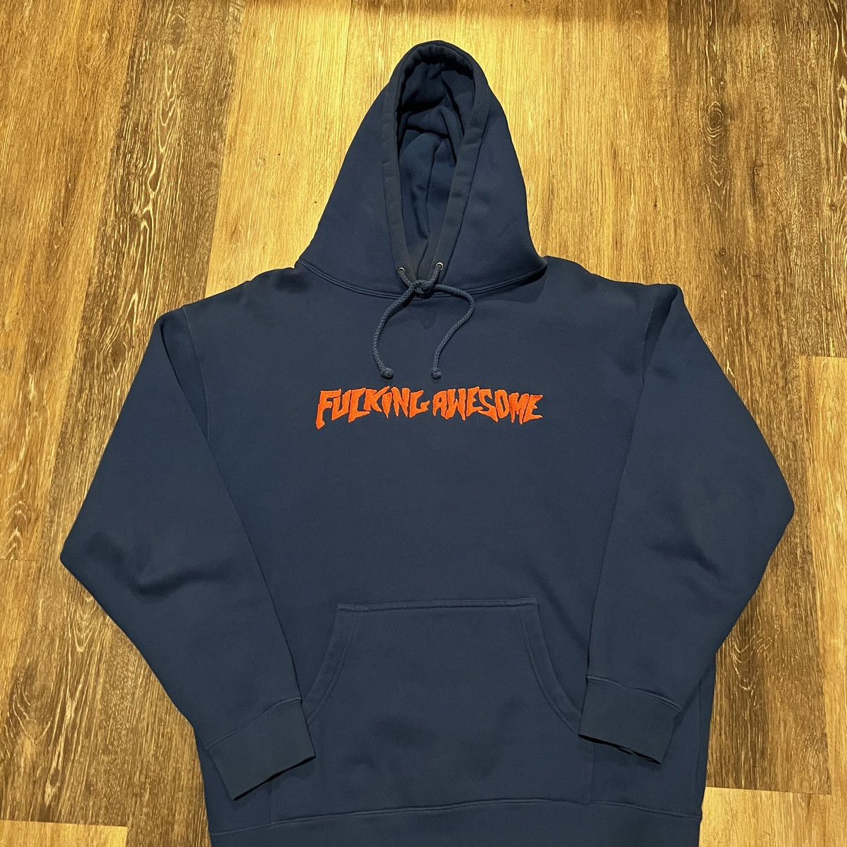 Fucking Awesome Fucking Awesome Og Logo hoodie Orange on blue Size US L / EU 52-54 / 3 - 6 Thumbnail