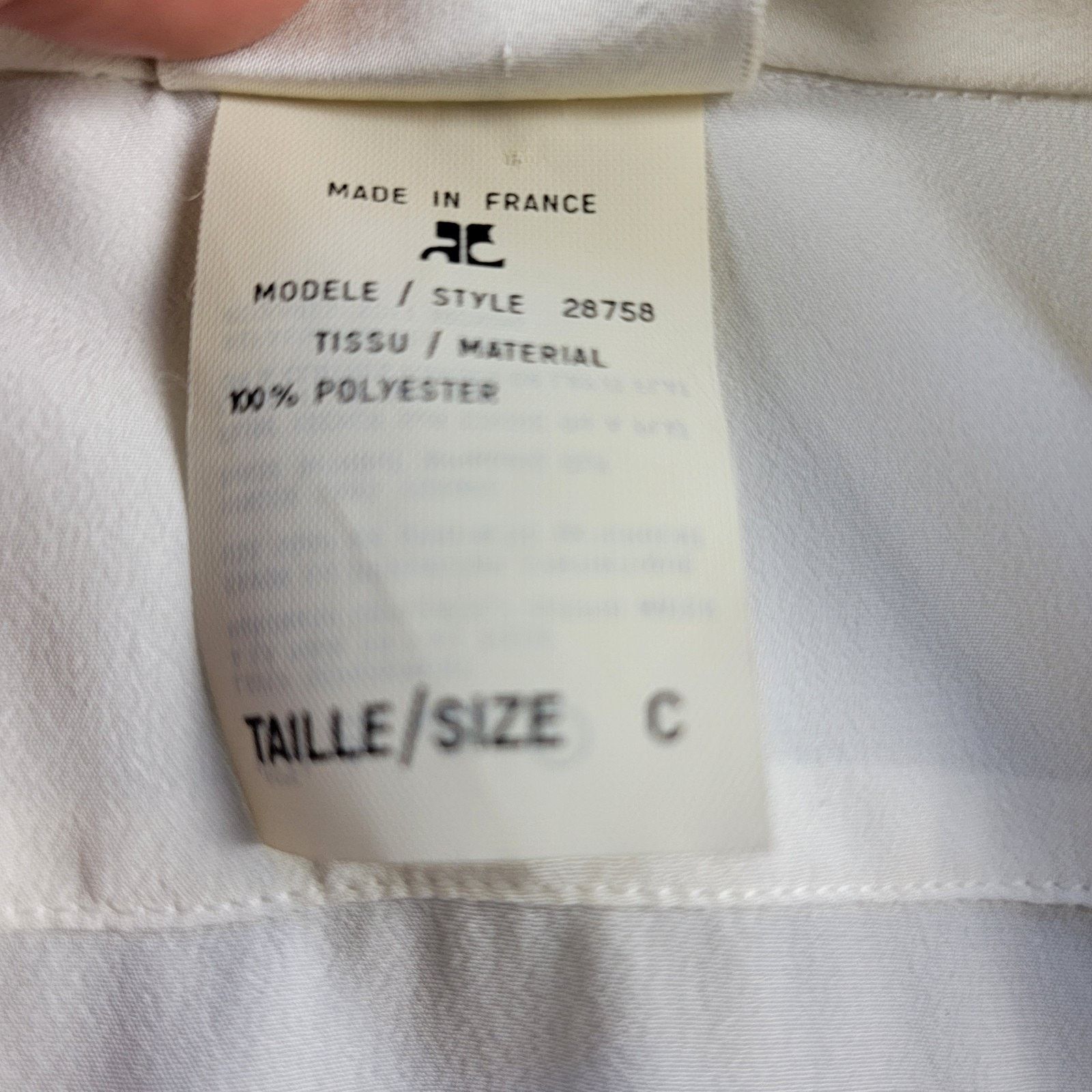 Courreges Courreges Vintage Polyester Pleated Button Down Shirt France Size M / US 6-8 / IT 42-44 - 9 Thumbnail