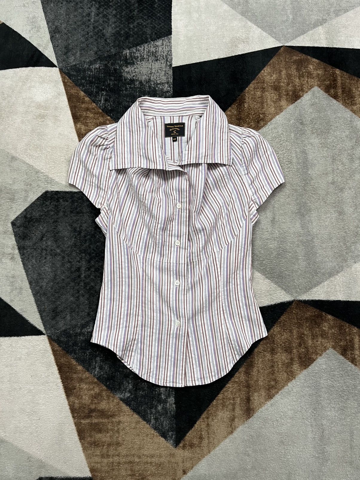 Vivienne Westwood Y2K Vivienne Westwood Fitted Bodice Stripe Shirts Theatrical Size M / US 6-8 / IT 42-44 - 1 Thumbnail
