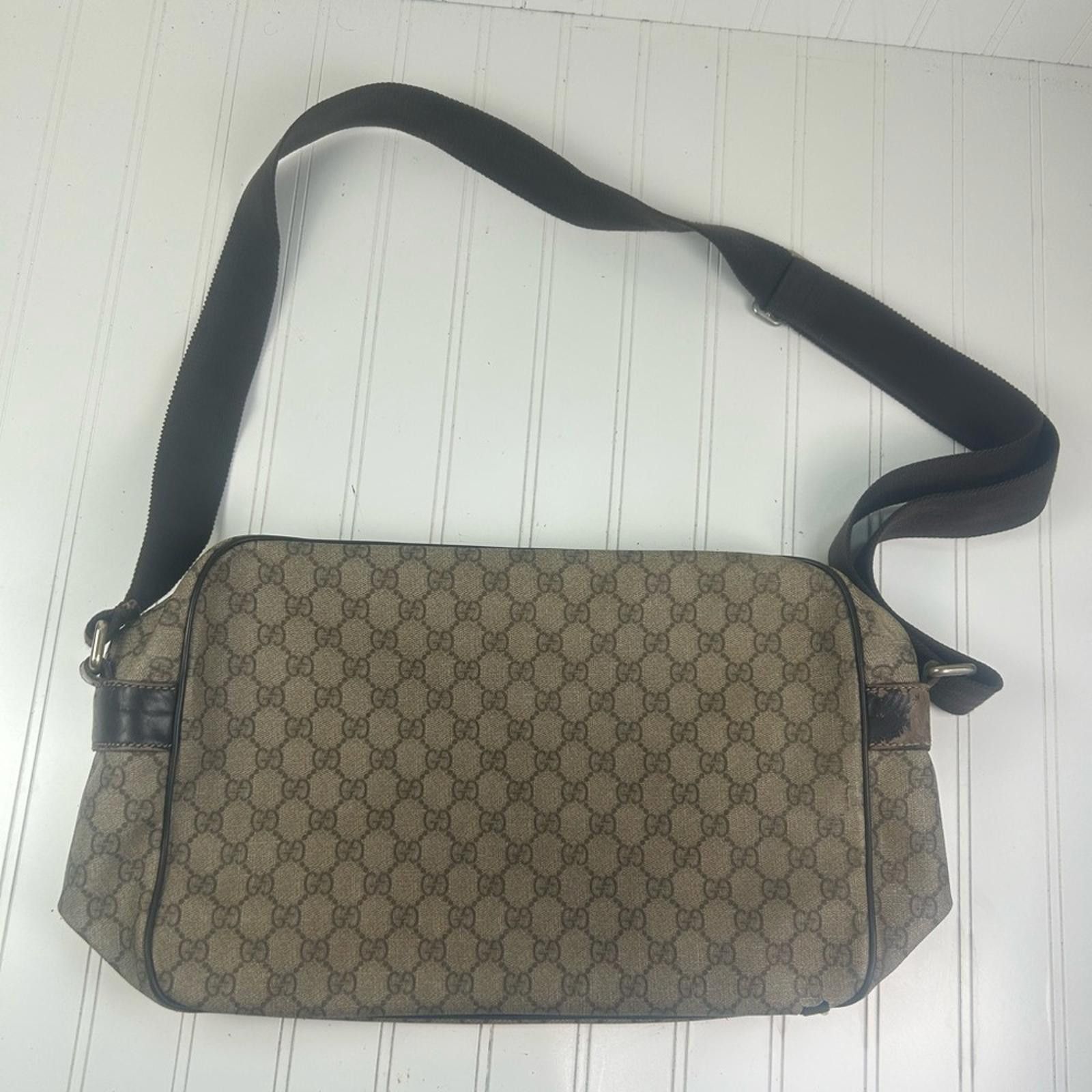 Gucci Gucci Vintage Beige Ebony Crossbody Bag and Drawstring Size ONE SIZE - 11 Thumbnail