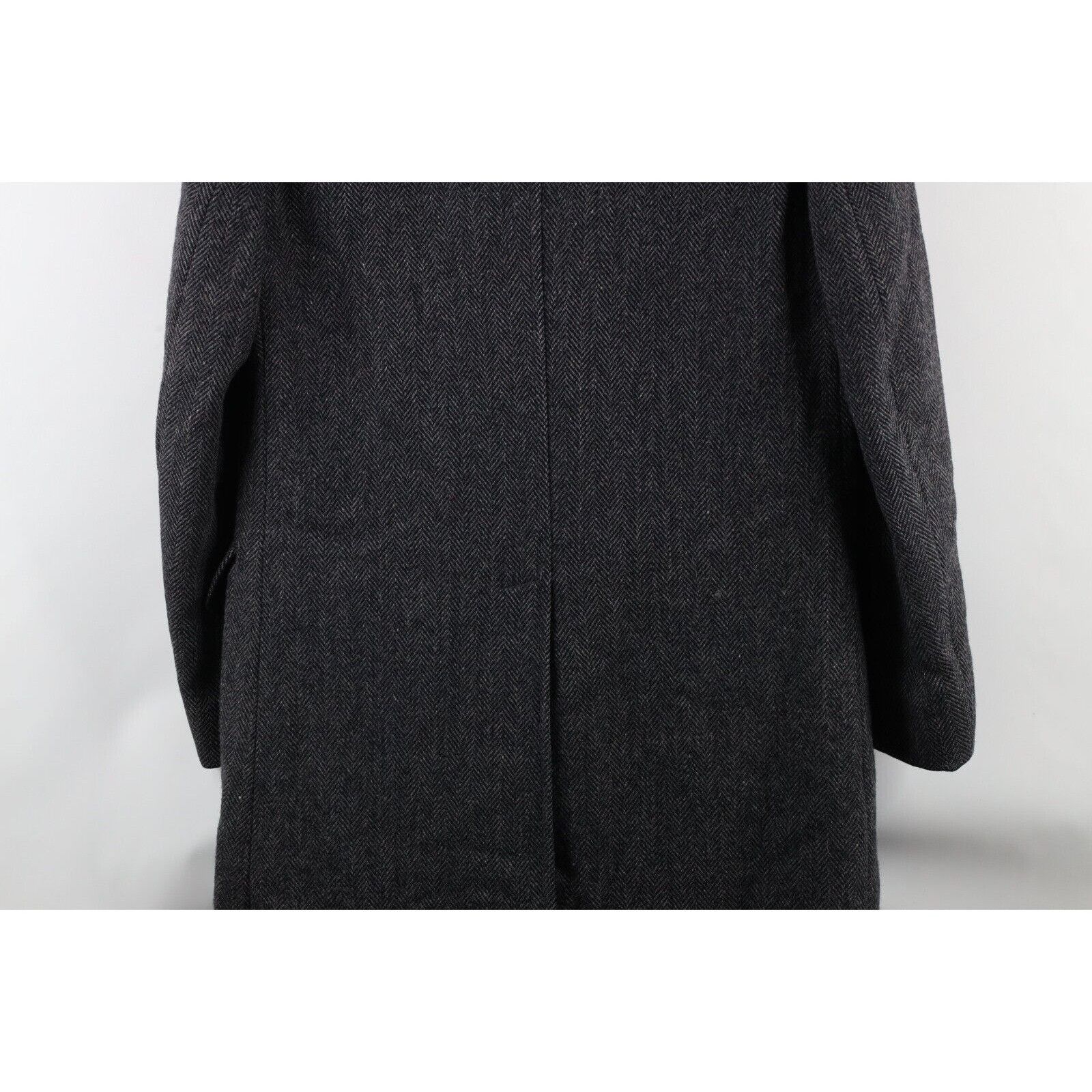 Vintage Vintage 70s Streetwear Herringbone Wool Trench Coat Overcoat Size US M / EU 48-50 / 2 - 14 Thumbnail
