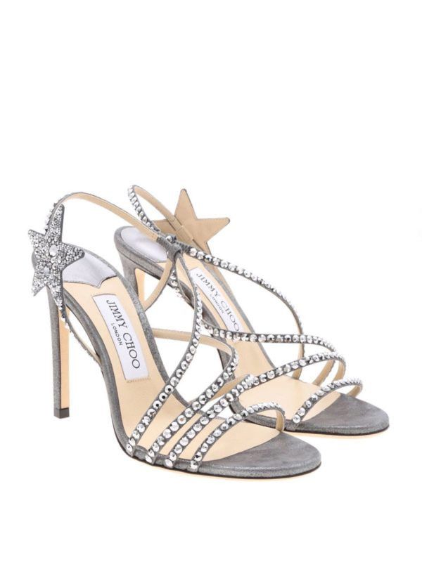 Jimmy Choo o1y0326 Sandals in Gray Size US 7 / IT 37 - 2 Thumbnail