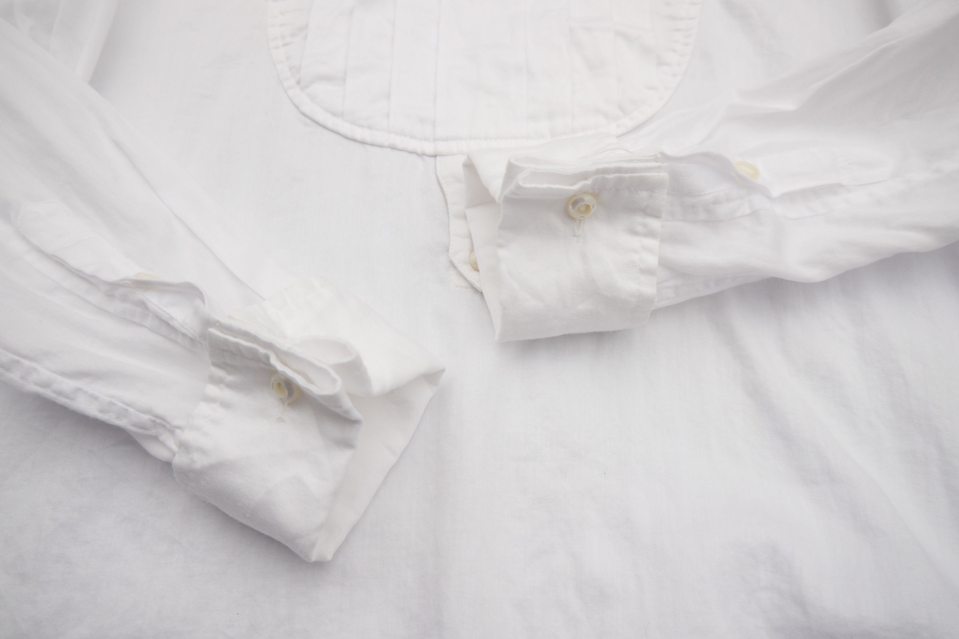 Japanese Brand (S451) Beams Boy White Pleated French Cuff Shirt Japan Size S / US 4 / IT 40 - 10 Thumbnail