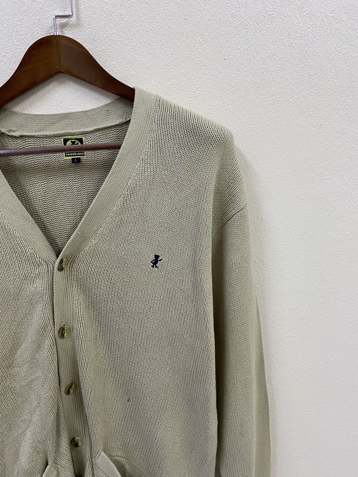 Japanese Brand × Vintage Vtg Shadow Bear Cardigan Knit Size US L / EU 52-54 / 3 - 3 Thumbnail