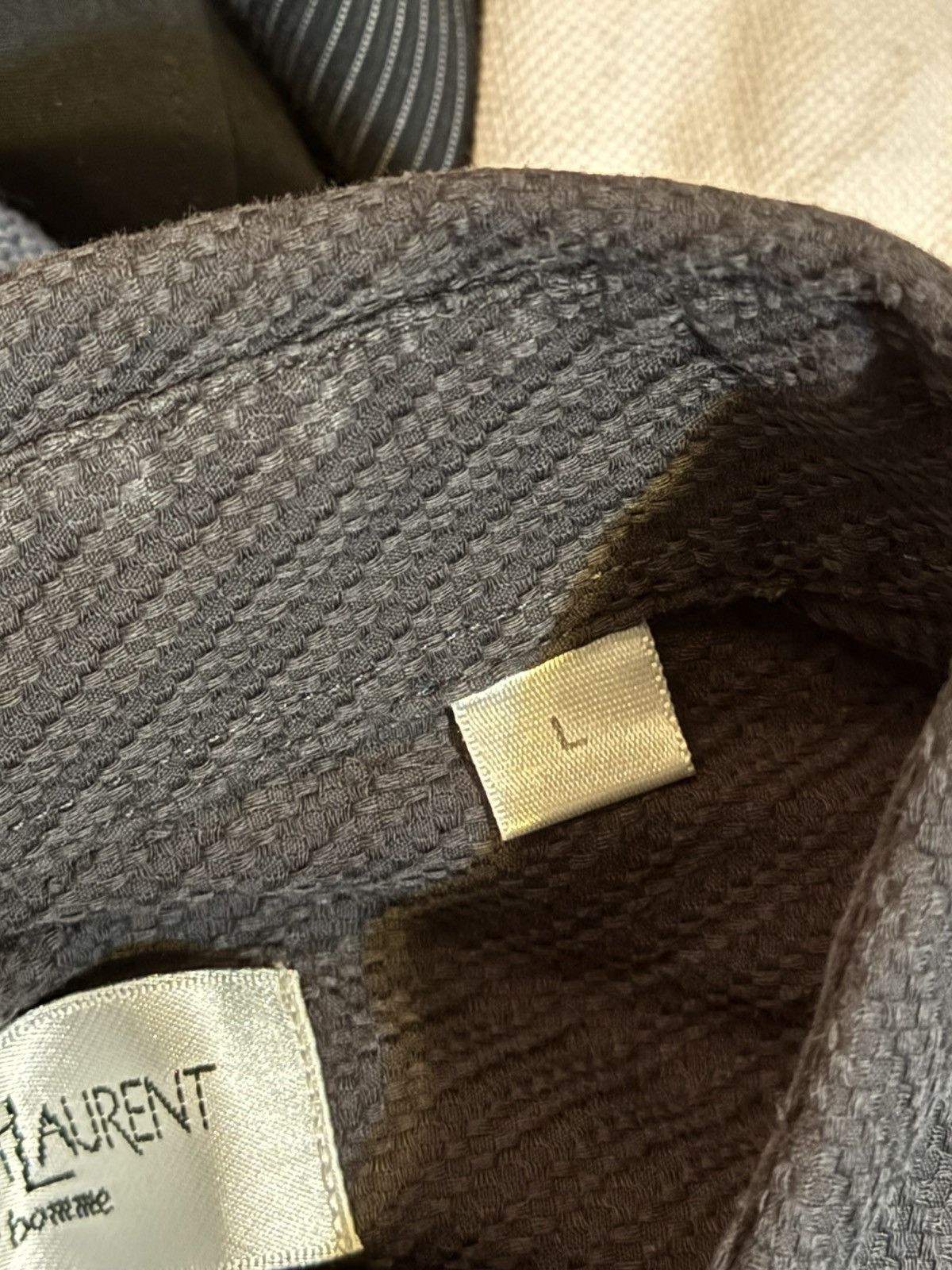 Yves Saint Laurent Carbon YSL Shirt Dark Grey Size US L / EU 52-54 / 3 - 7 Thumbnail