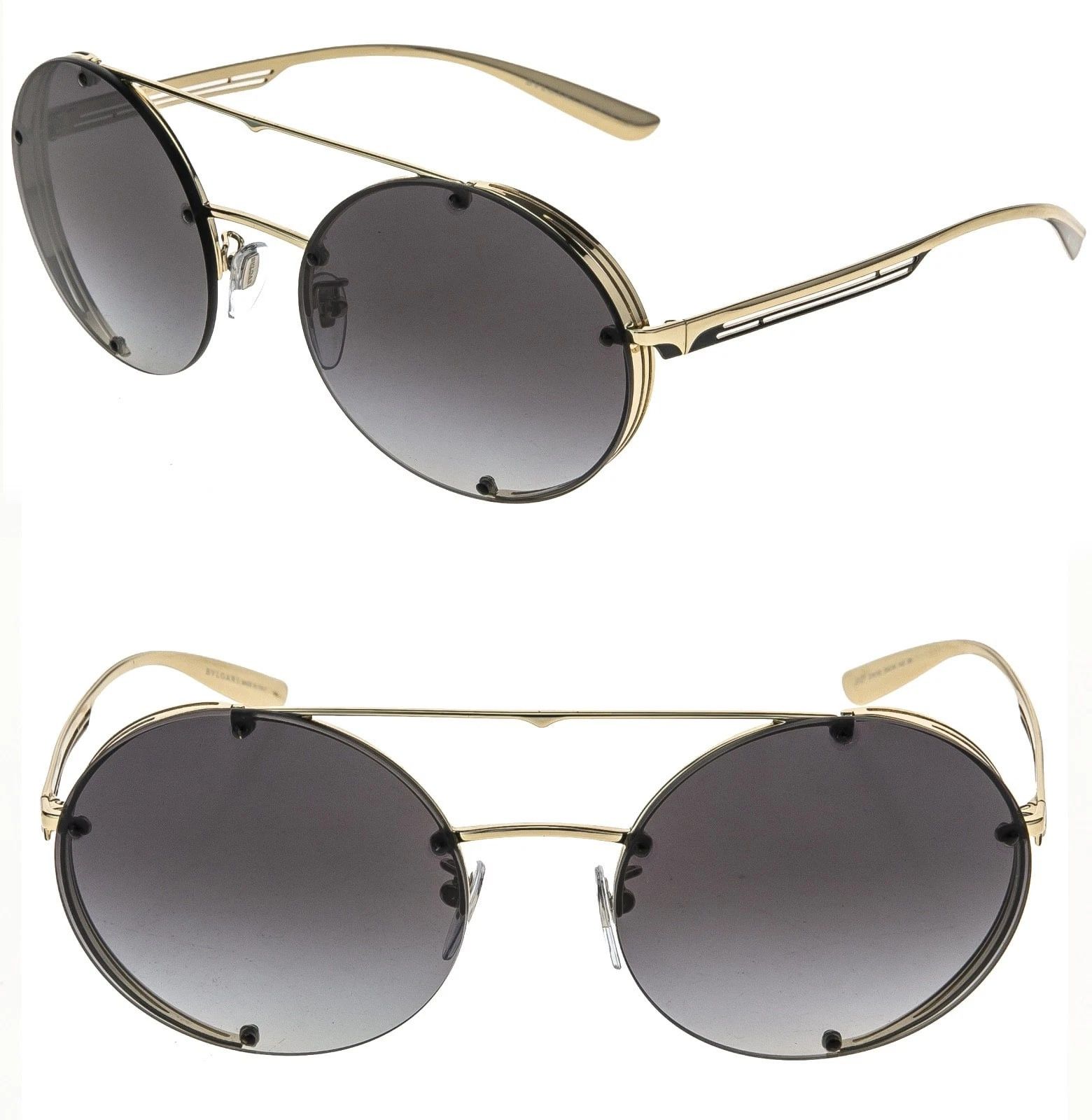 Bvlgari BVLGARI BV6127 6127 B.ZERO1 Gold Black Metal Oval Sunglasses Size ONE SIZE - 1 Thumbnail