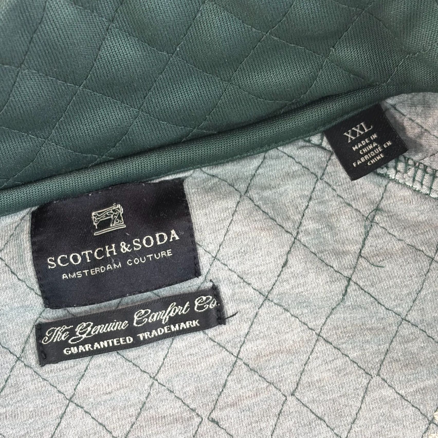 Scotch & Soda Scotch & Soda Amsterdam The Phillys Union 49 League Penn Champs Jacket Men 2XL Green Quilted Geometric Full Zip Varsity All Seasons Regular"} Size US XXL / EU 58 / 5 - 2 Thumbnail