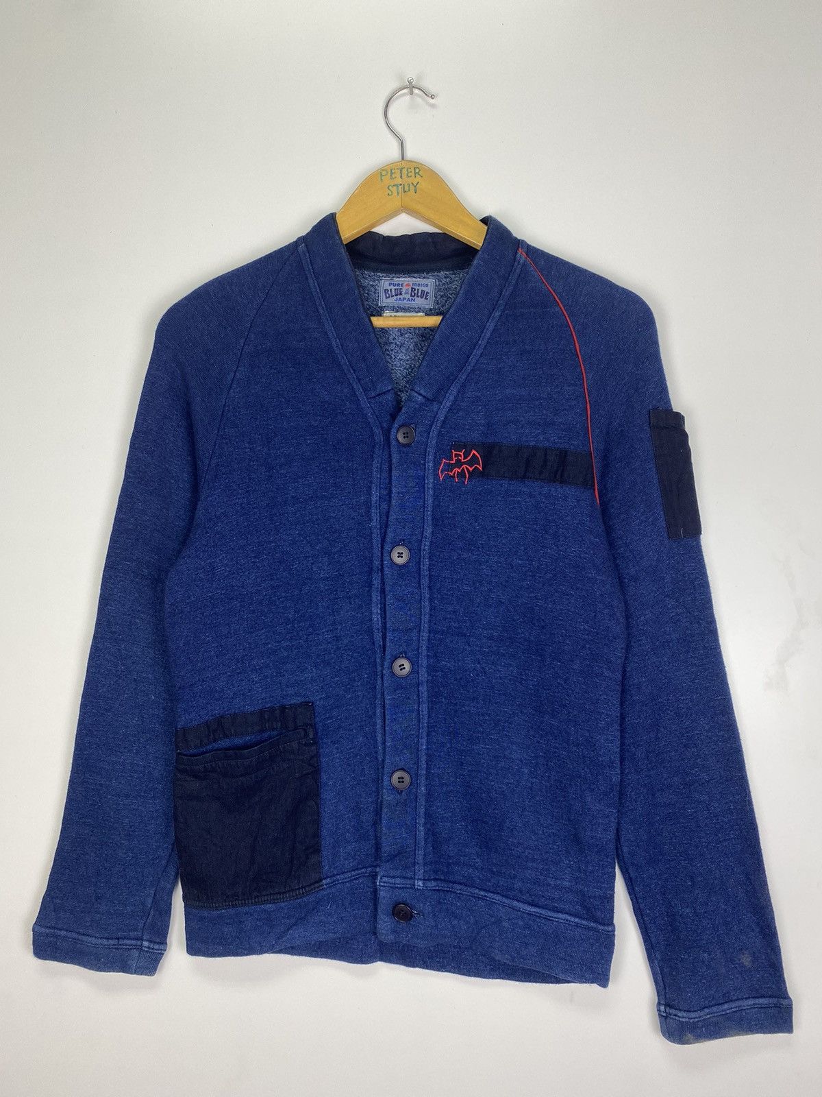 image of Blue Blue Japan Indigo Cardigan, Men's (Size Small)