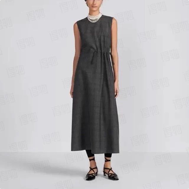 Dior Dior classic check wool dress FR 36 waist adjustable Size XS / US 0-2 / IT 36-38 - 7 Thumbnail
