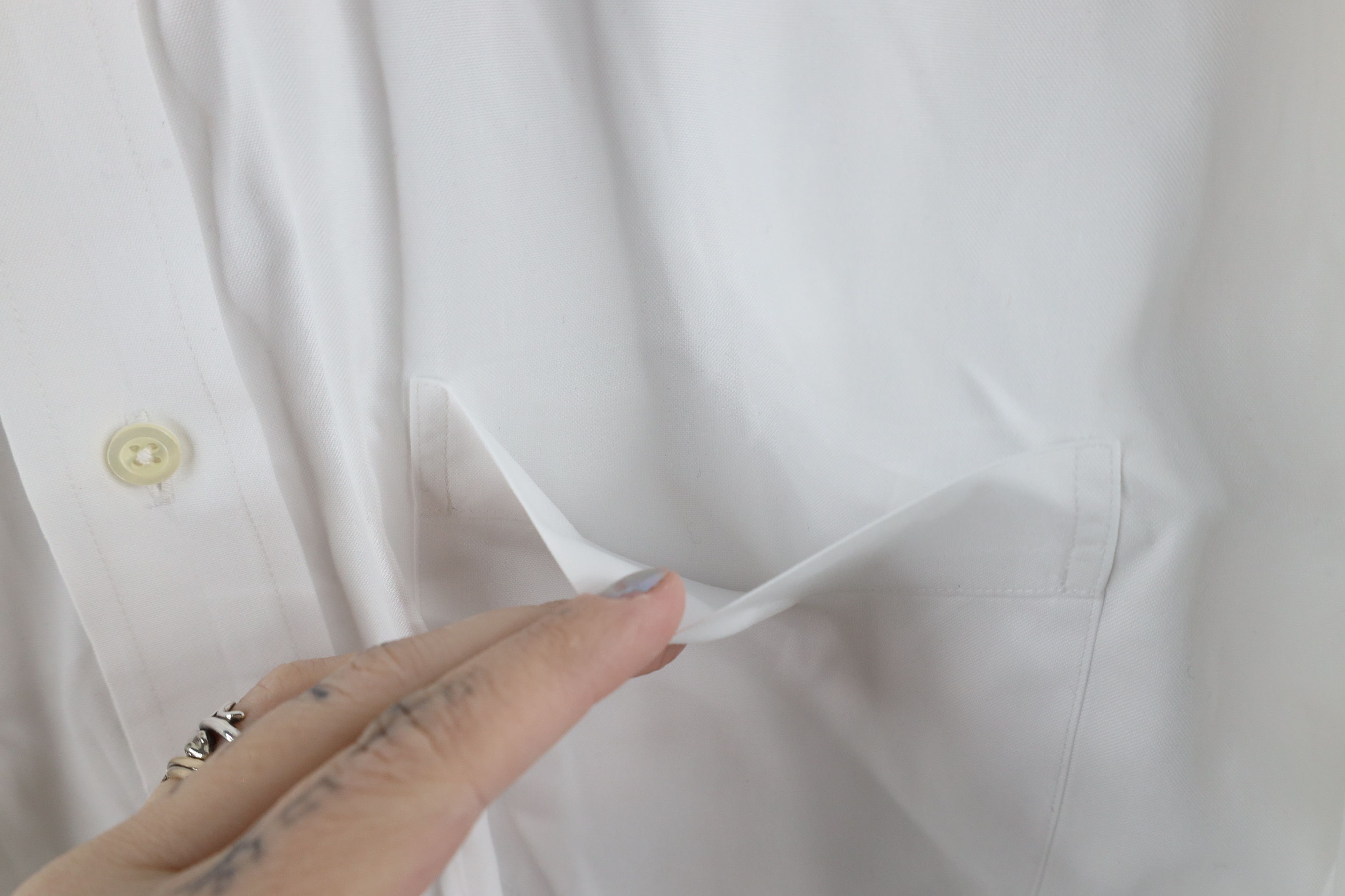 Brooks Brothers × Vintage Vintage 90s Brooks Brothers Cotton Button Down Shirt White Size US M / EU 48-50 / 2 - 4 Thumbnail