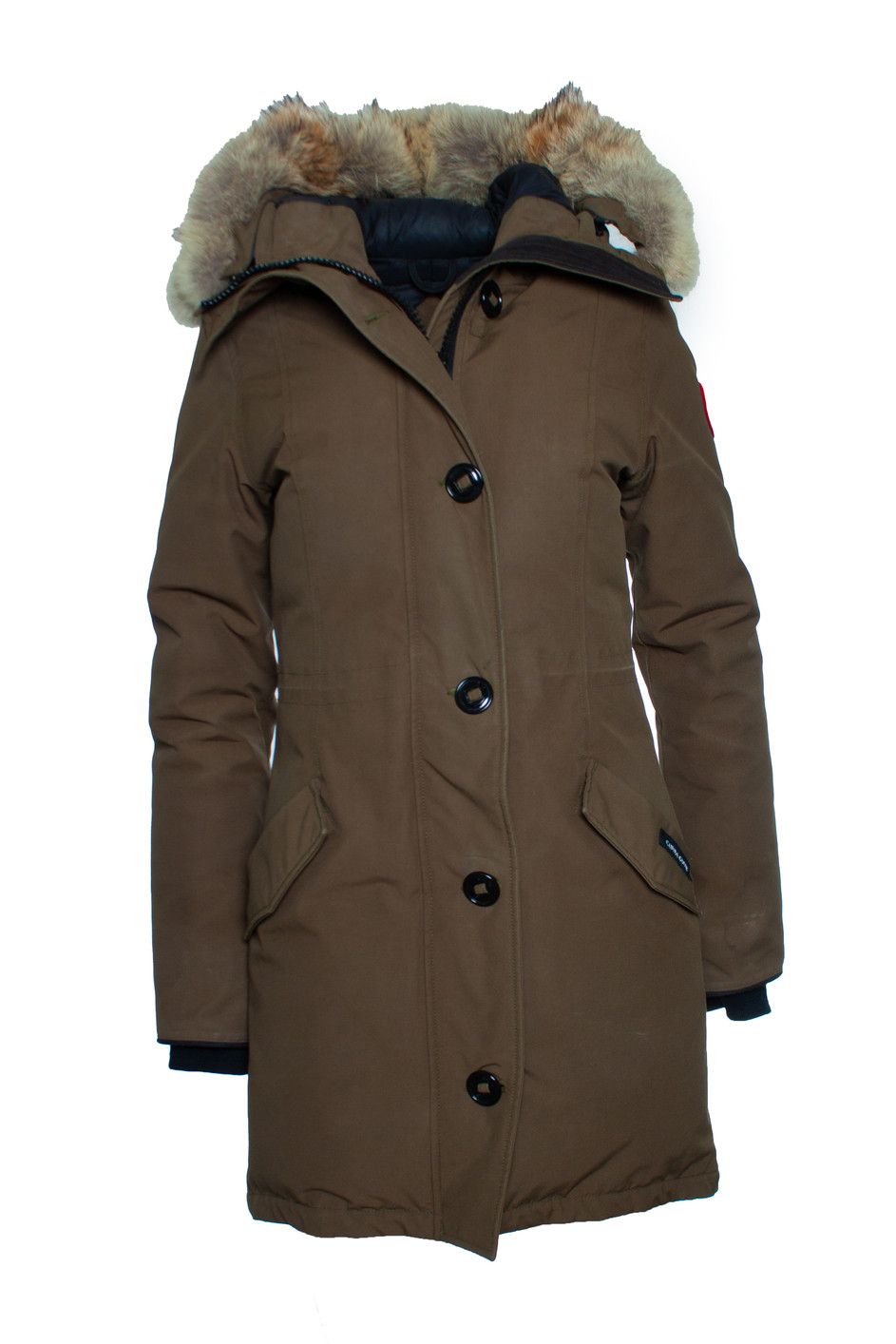 Canada Goose Canada Goose, Green nylon parka with fur hood Size S / US 4 / IT 40 - 1 Thumbnail
