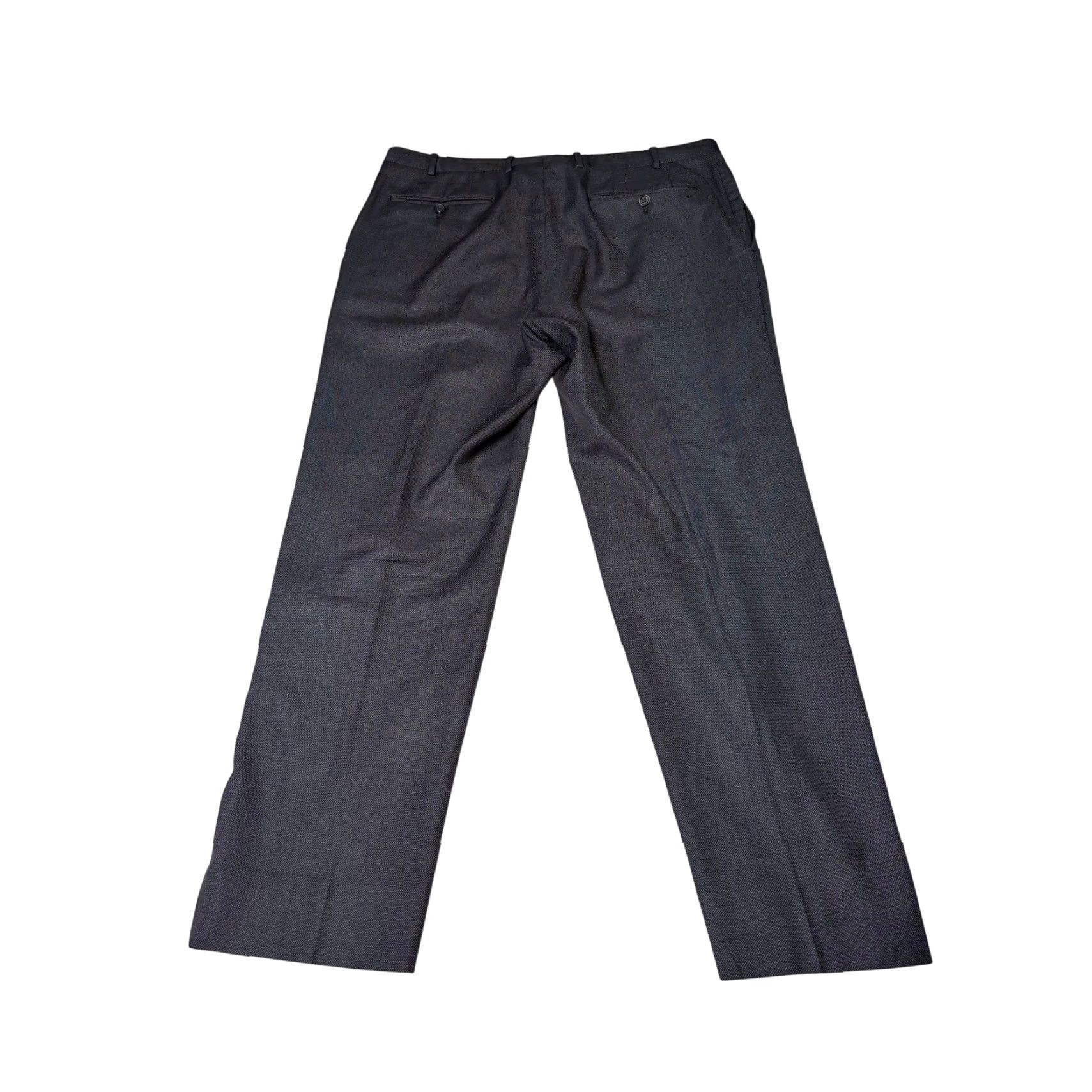 Canali Canali 1934 Mens Gray Wool Blend Dress Pants 38 Regular Geometric Pattern Slim Flat Front Trousers Size US 37 - 7 Thumbnail