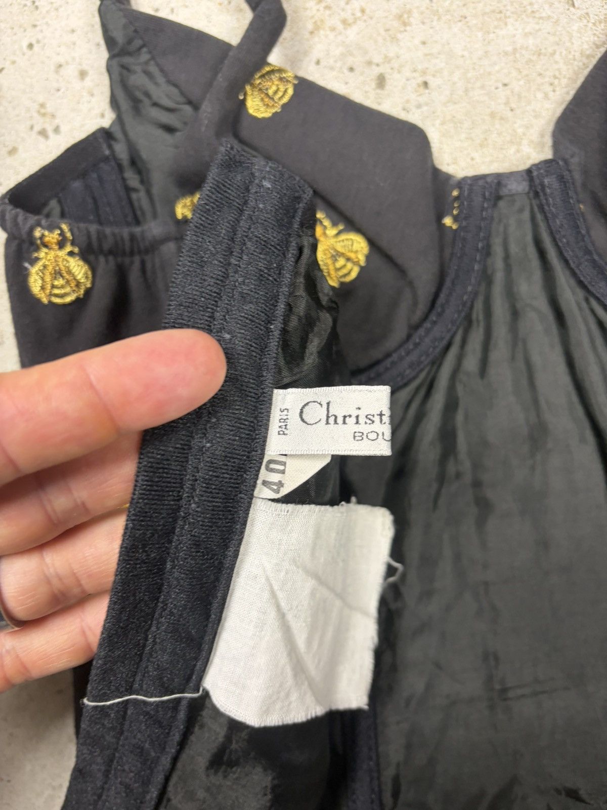 Dior FW 1992 Christian Dior Boutique Black Corset Bees Top Size S / US 4 / IT 40 - 14 Thumbnail
